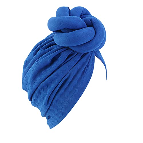 Soft & Comfortable Women's Cancer Head Scarf - Breathable Turban Hat Wrap for Chemotherapy, Hair Loss & Post-Surgery - Adjustable Unisex Headwear (Blue, One Size) | Perfect for Daily Wear, Hospital Visits & Relaxing at Home