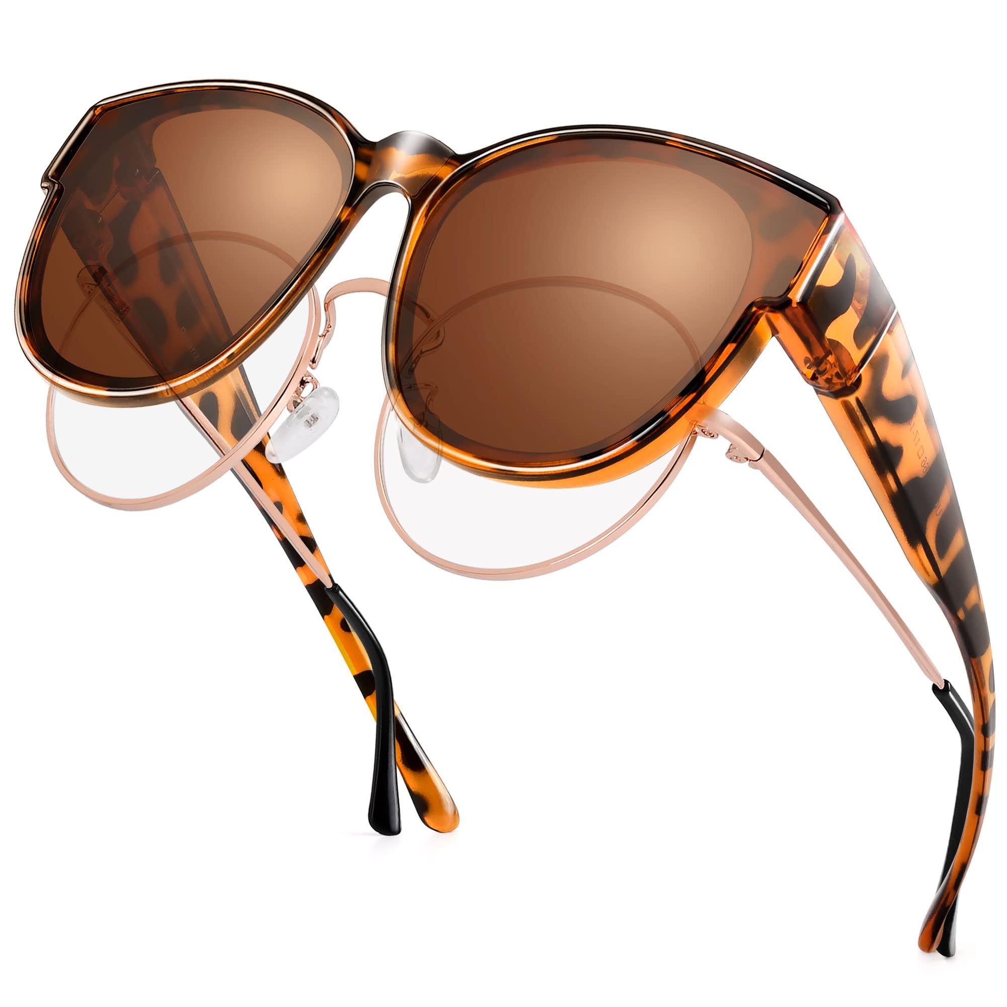 URUMQI Oversized Polarized Sunglasses for Women - Trendy Cat Eye Style with UV400 Protection & Extra Large Lenses - Perfect for Driving, Beach, and Outdoor Activities