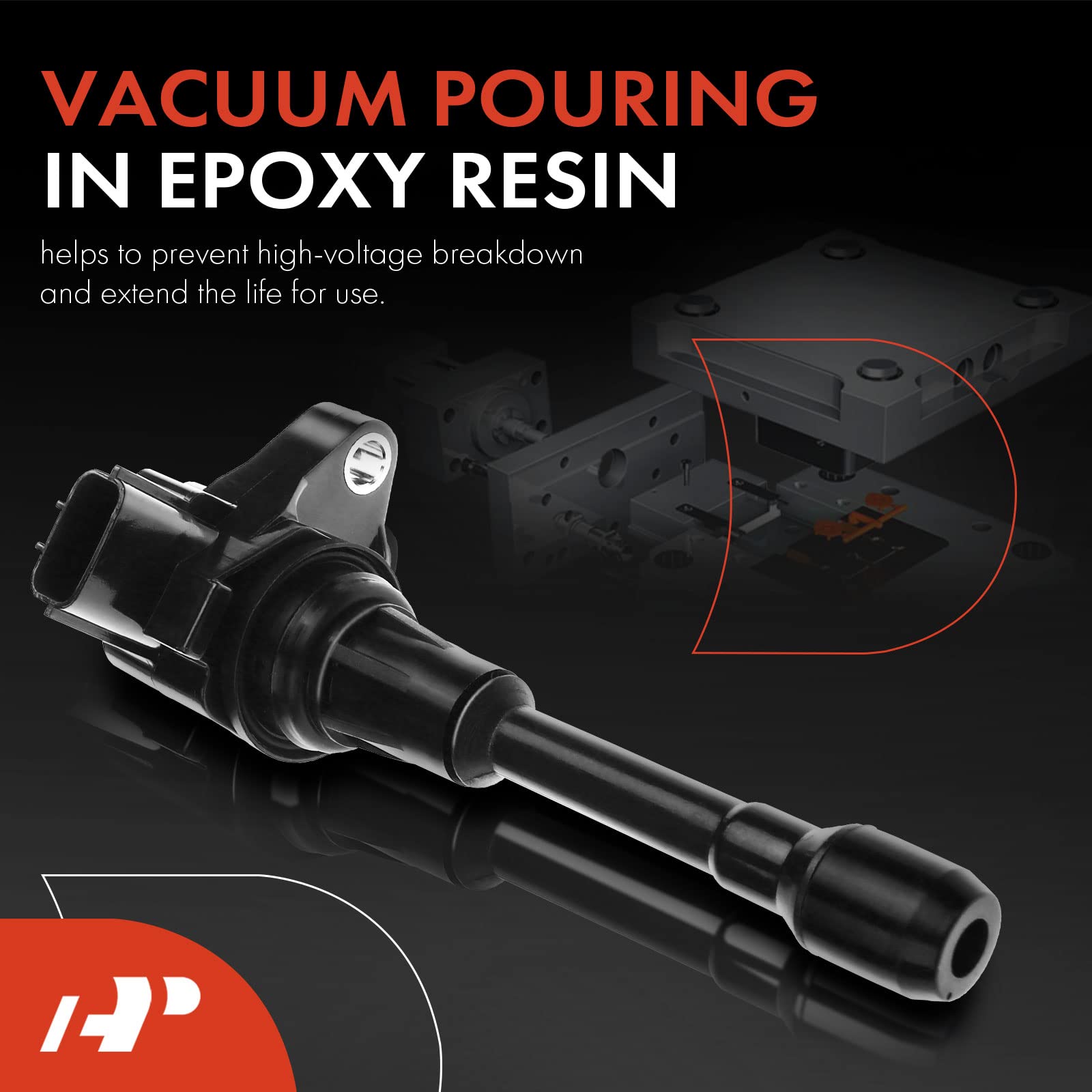 Premium Ignition Coil Pack Set - Compatible with Infiniti QX56 (2011-2013), QX80 (2014-2019) & Nissan Armada (2017-2020) V8 5.6L Engine (Cylinders #5-8) - 4-Piece Replacement Kit for Smooth Engine Performance & Fuel Efficiency - Perfect for Off-Roading, Towing & Daily Commuting