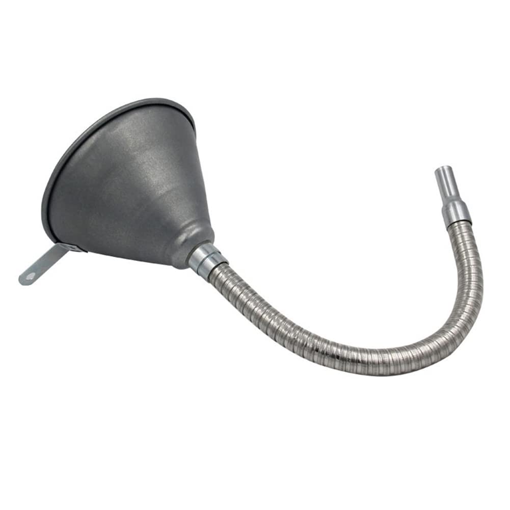 Flexible Metal Oil Funnel for Motorcycle & Car - 370mm/630mm Plastic Funnel with Hose for Engine Oil, Diesel, Kerosene & Gasoline - Perfect for Garage, Auto Repair & DIY Fluid Transfer