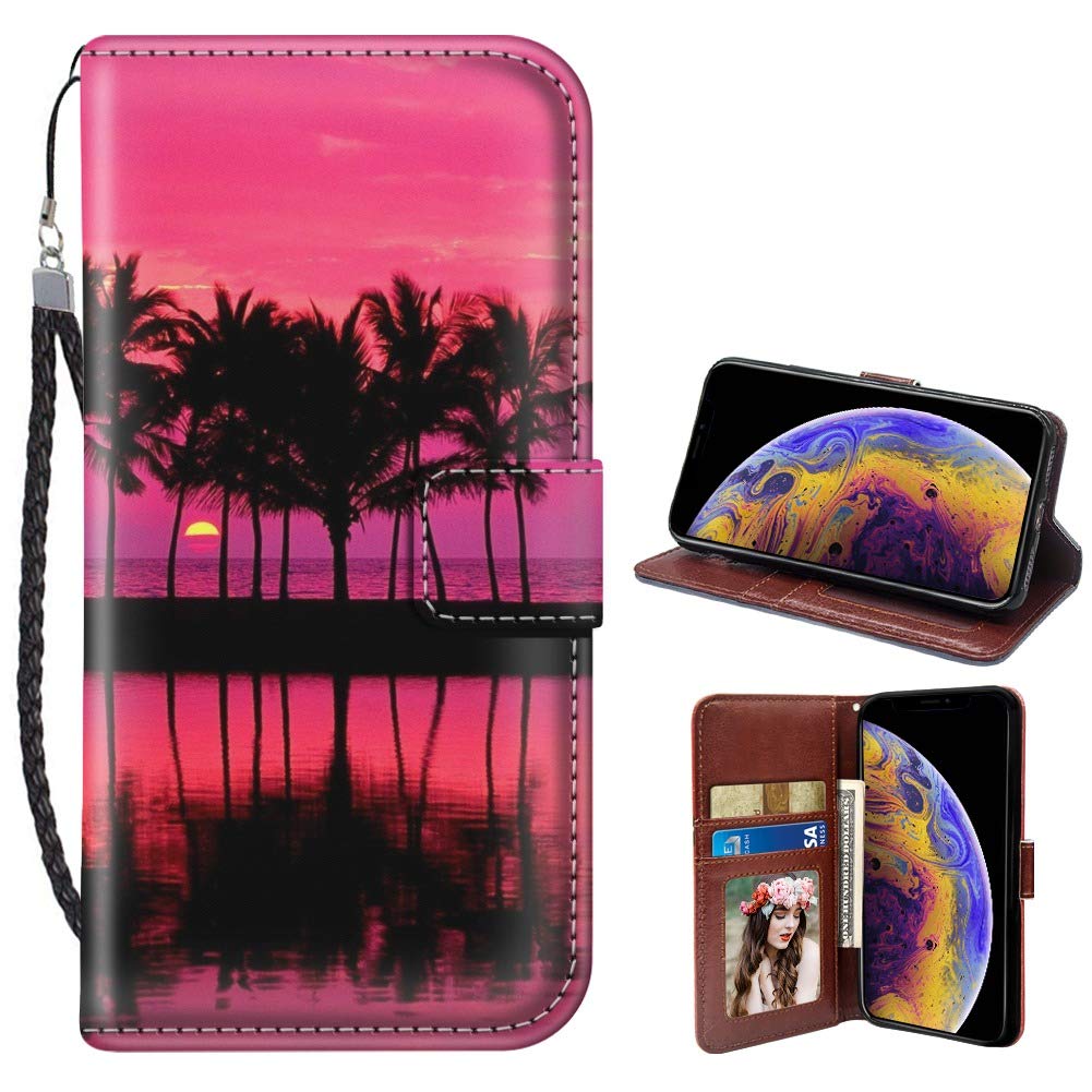 Premium PU Leather iPhone XR Wallet Case with Credit Card Slots & Wrist Strap - Slim Protective Phone Cover for iPhone XR (Black) - Perfect for Travel, Shopping & Everyday Use
