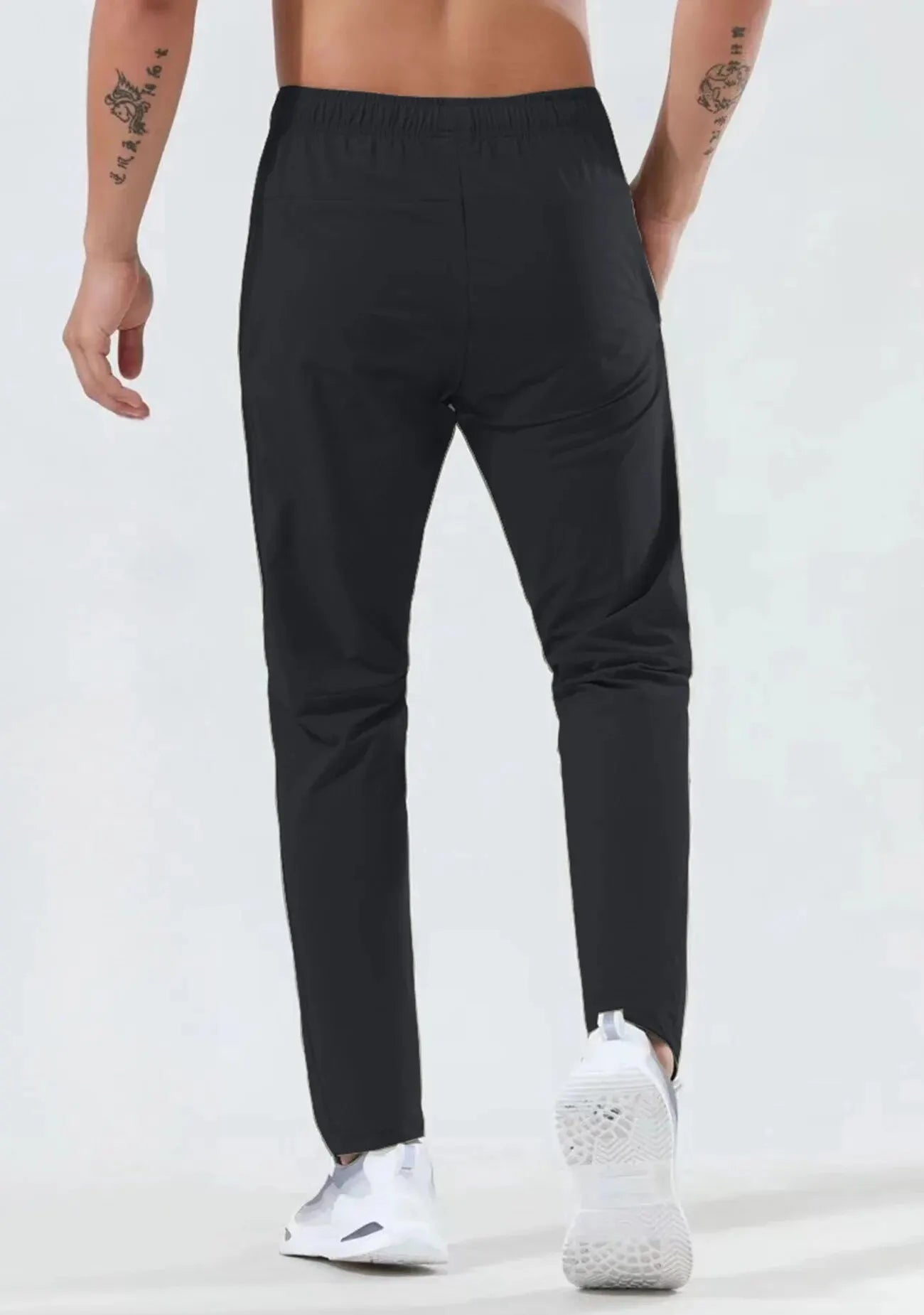 Men's Quick-Drying Breathable Joggers with Waist Drawstring - High Stretch Athletic Pants for Running, Gym Workouts & Casual Wear | Fitness & Lounge Comfort