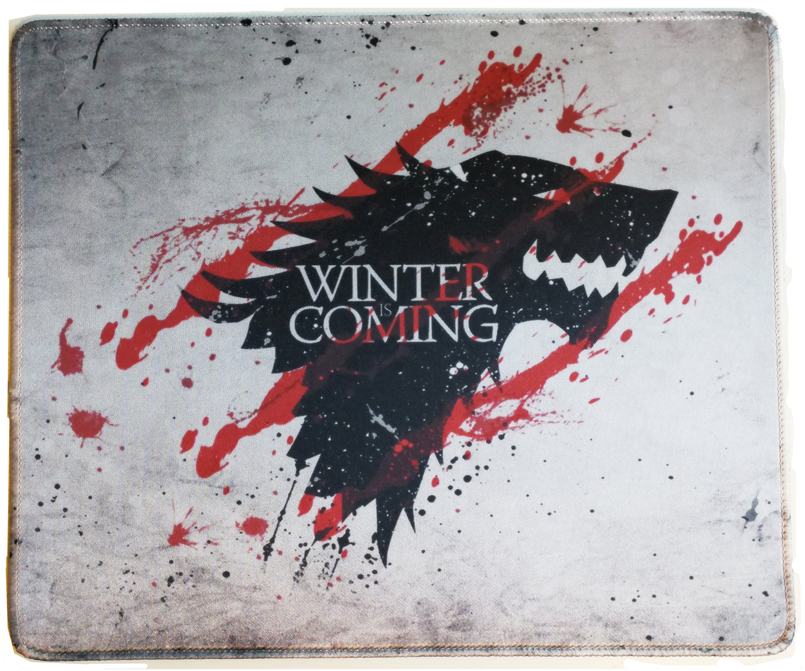 12x10 Inch Game of Thrones Winter Is Coming North Wolf Mouse Pad - Large Non-Slip Waterproof Gaming Mousepad for PC, Laptop, Office & Home Use