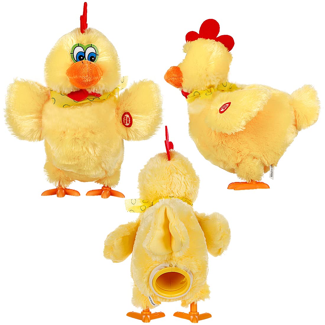 Easter Chicken Laying Egg Electric Plush Toy with Sound & Music - Fun Interactive Animal Toy for Kids Easter Gifts, Party Favors & Holiday Decorations