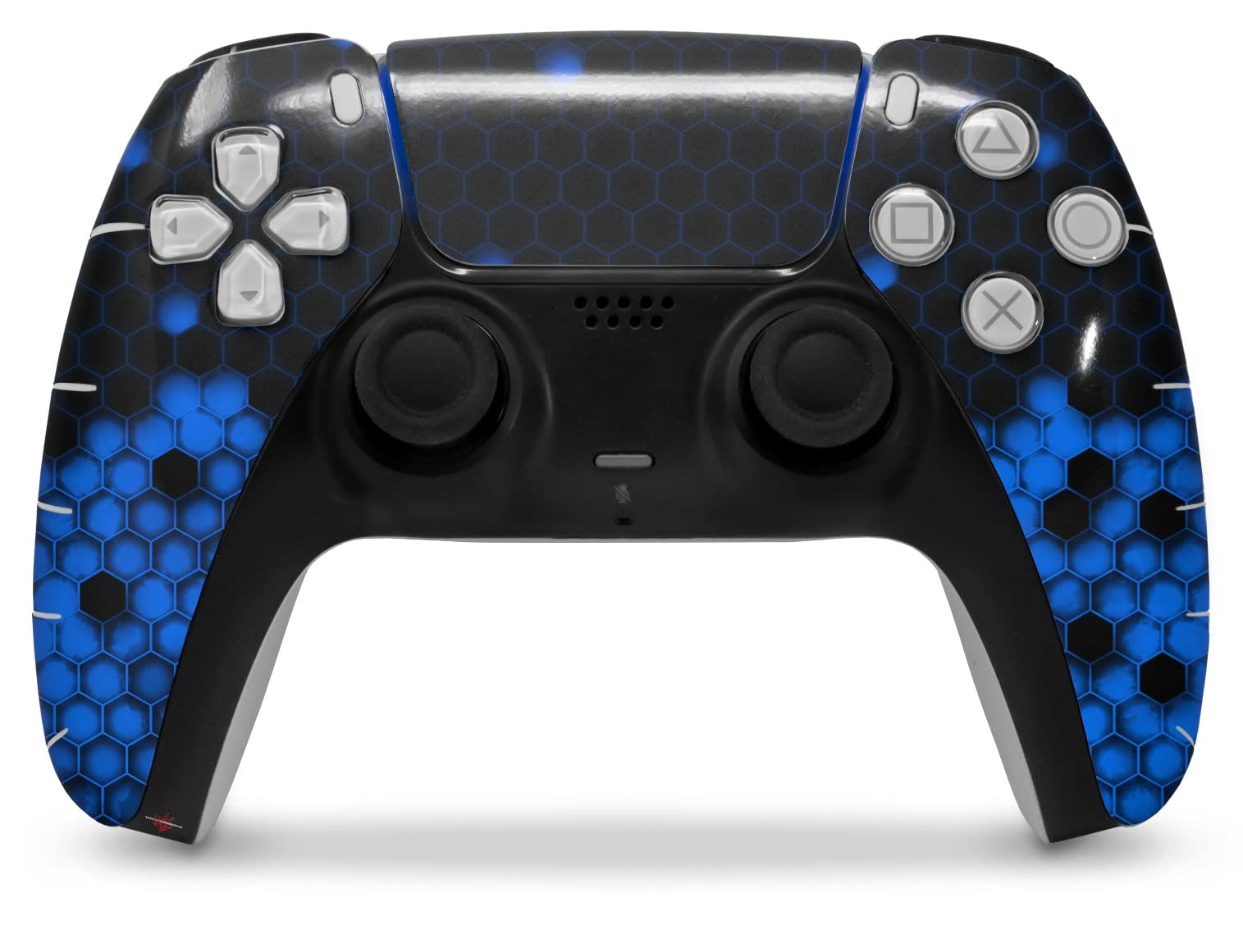 PS5 DualSense Controller Skin Wrap - HEX Blue for Gaming & Protection