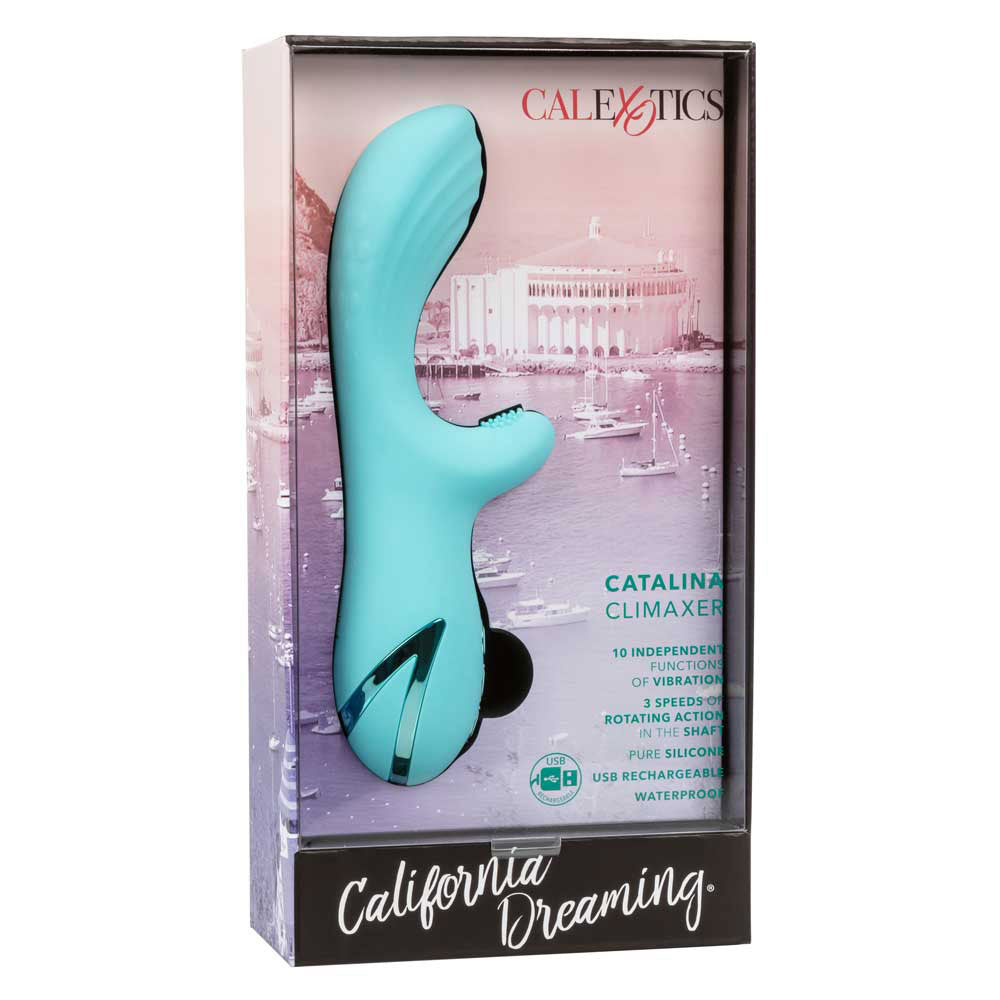 California Dreaming Catalina Climaxer Rotating Rabbit Vibrator - Powerful Dual Stimulation for Women - Perfect for Solo Play & Couples Intimacy