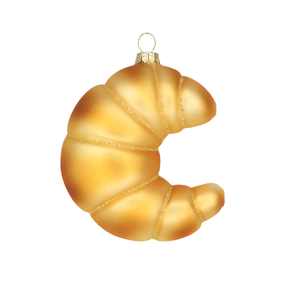 Handmade Croissant Ornament - Christmas Tree Decor, Kitchen Decor, Gift for Bakers & Food Lovers - Perfect for Holiday Decorations & Baking-Themed Parties