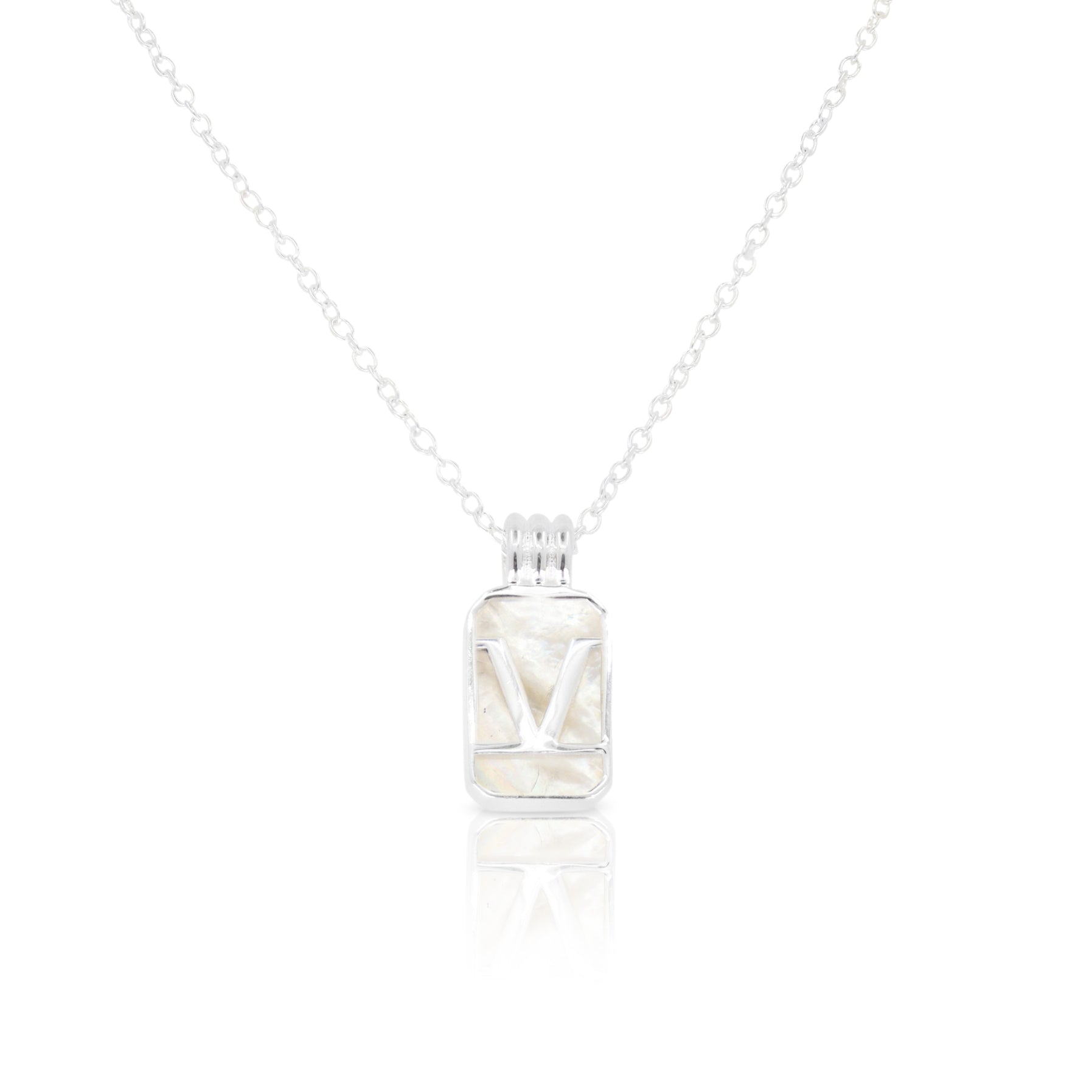 Initial A to Z Silver Necklace for Women - Personalized Alphabet Pendant Jewelry Gift for Her - Perfect for Birthdays, Anniversaries & Everyday Wear