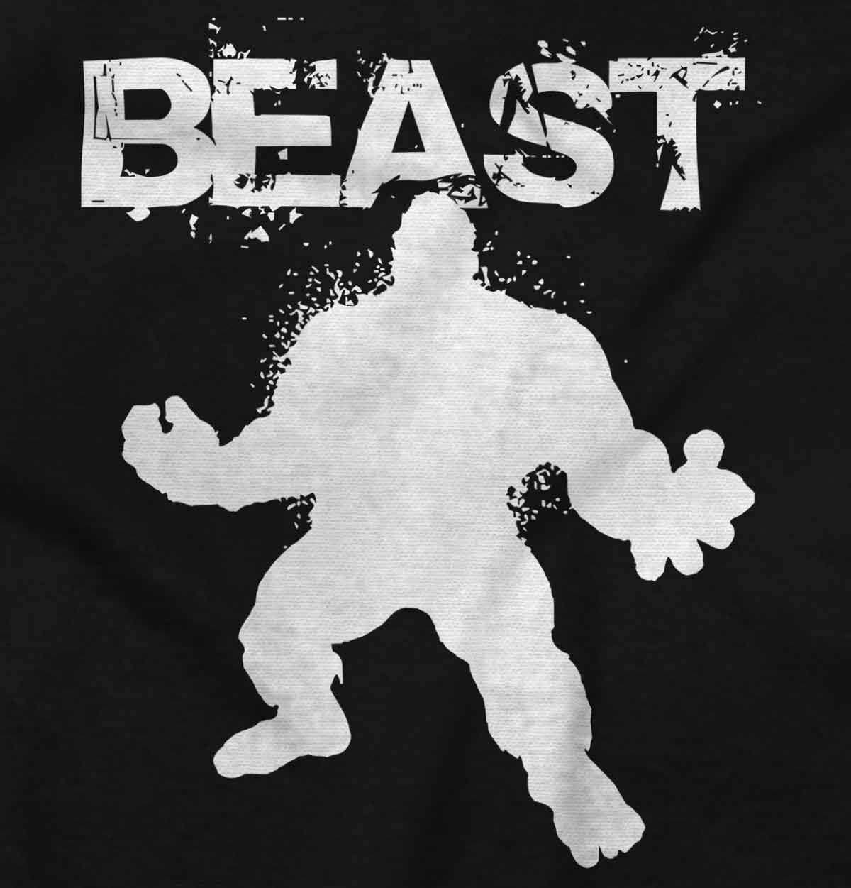 Brisco Brands Beast Gym Fitness Hoodie for Men - Heavyweight Cotton Hooded Sweatshirt for Weightlifting & Workout | Gym Essential for Bodybuilders & Athletes