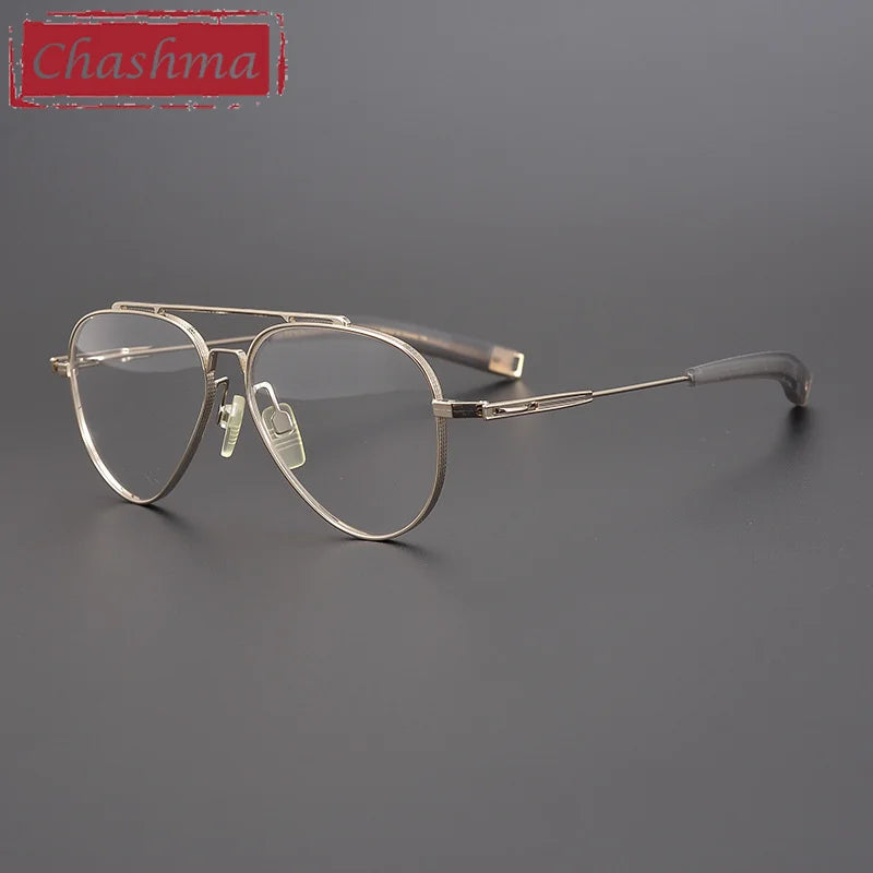 Stylish Men's Full Rim Oval Double Bridge Titanium Eyeglasses Frame 942101 - Lightweight & Durable for Work, Reading & Everyday Wear