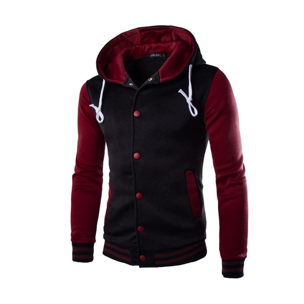 Men's Warm Slim Fit Hooded Sweatshirt Jacket - Winter Fleece Lined Coat with Flannel Lining for Outdoor Activities & Casual Wear