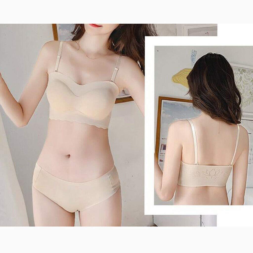 Strapless Ice Silk Bras for Women - Seamless Wrap Bra Tube Top with Removable Straps | Comfortable & Supportive for Daily Wear, Workout, Yoga & Sleep