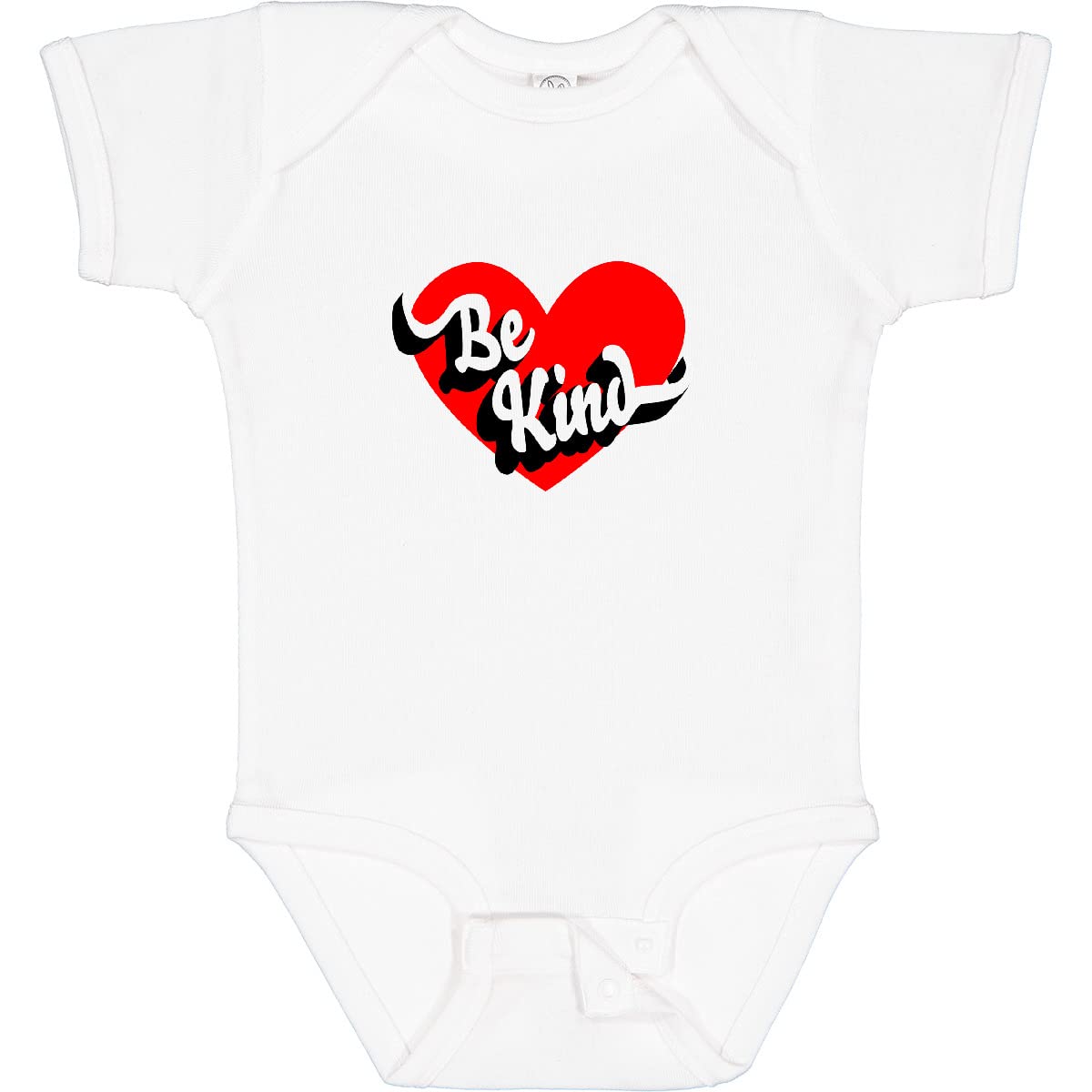 Inktastic Be Kind Big Red Heart Baby Bodysuit - Soft Cotton Infant Onesie for Newborns & Toddlers - Perfect for Family Photos, Playdates & Everyday Wear