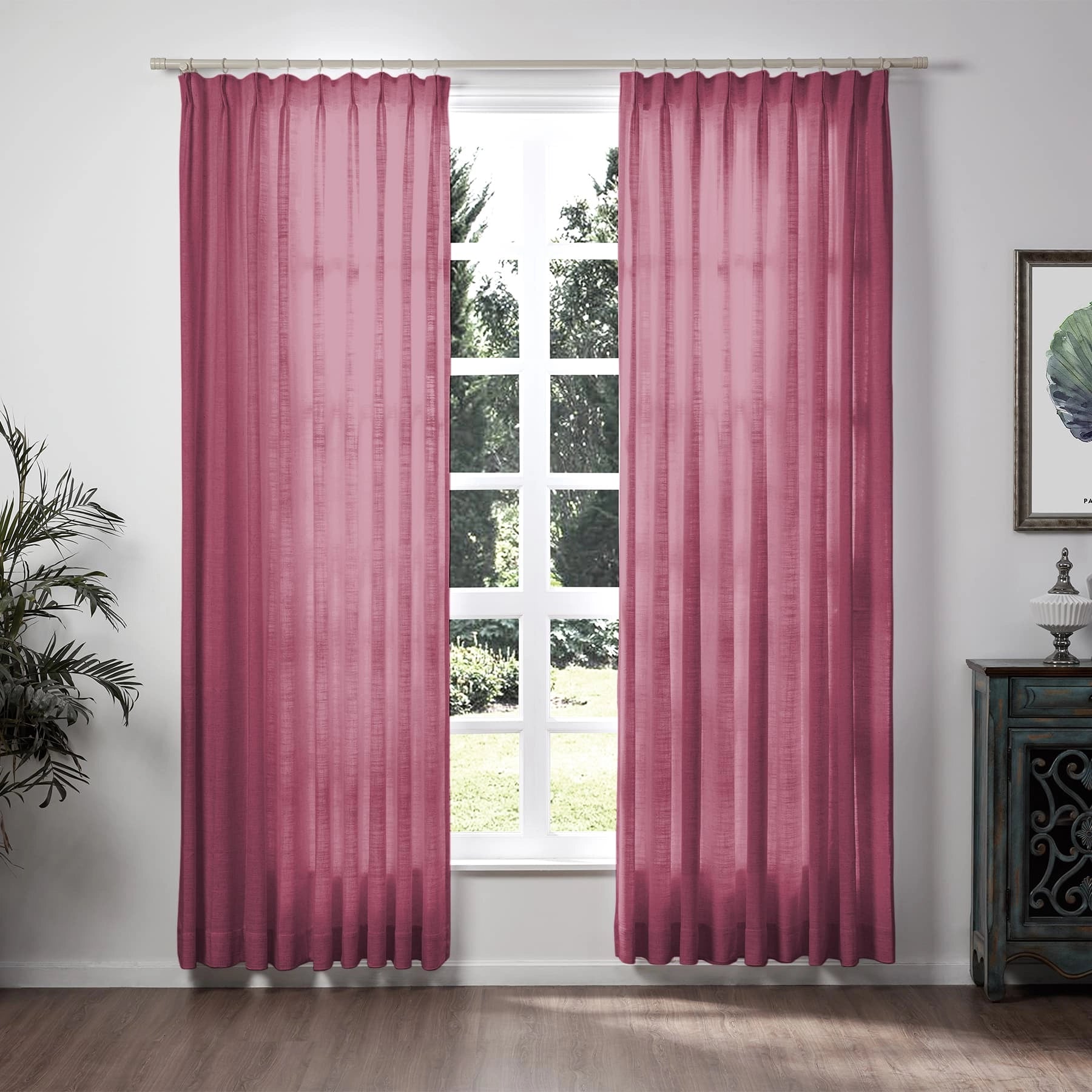 Liz Loft Extra Long Pleated Curtains - 84 Inch Length Blackout Drapes for Living Room & Bedroom | Thermal Insulated Window Treatments for Home Decor