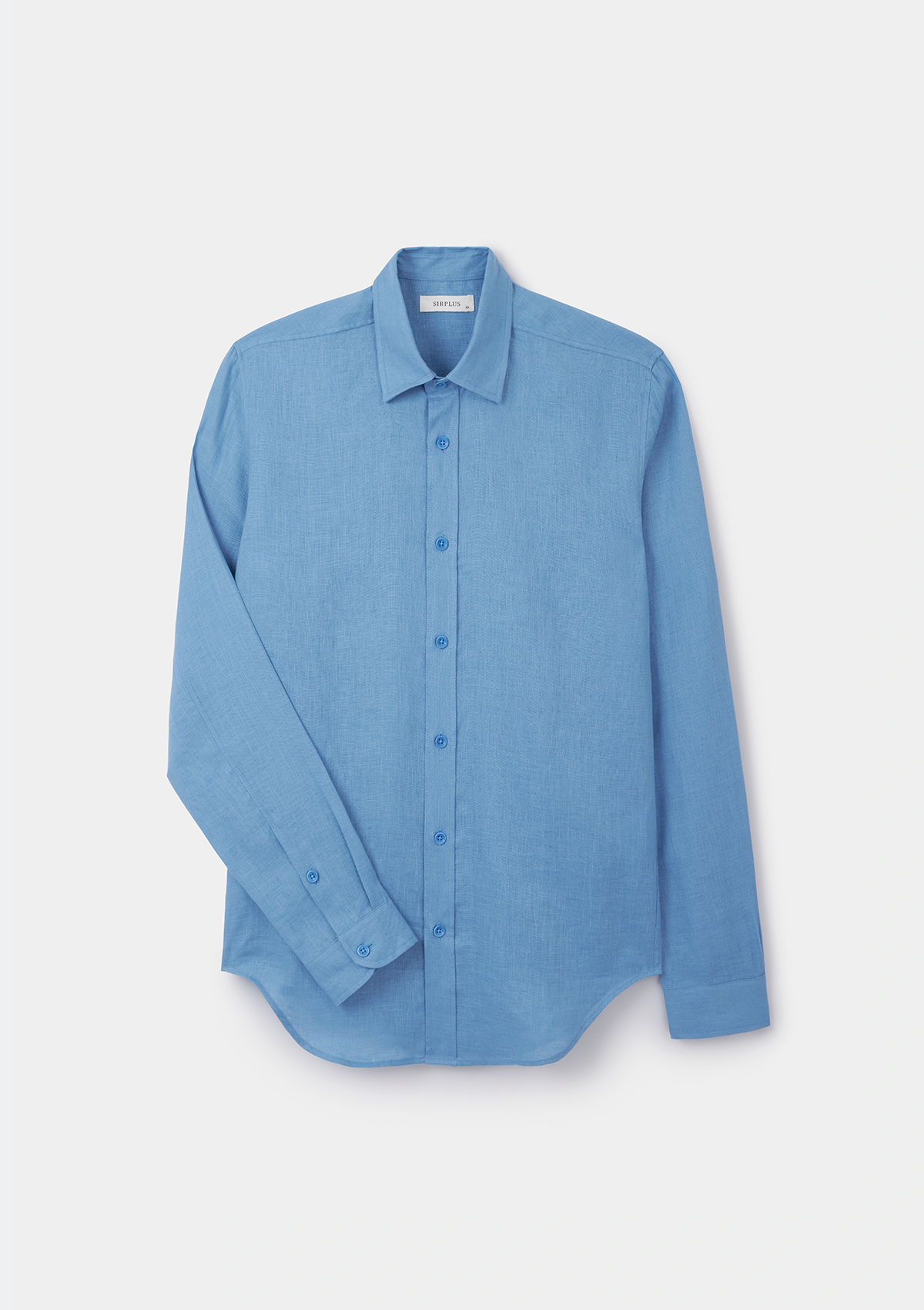 Cornflower Blue Linen Collared Shirt for Men - Breathable Summer Casual Button Down Shirt - Perfect for Office, Travel & Outdoor Activities