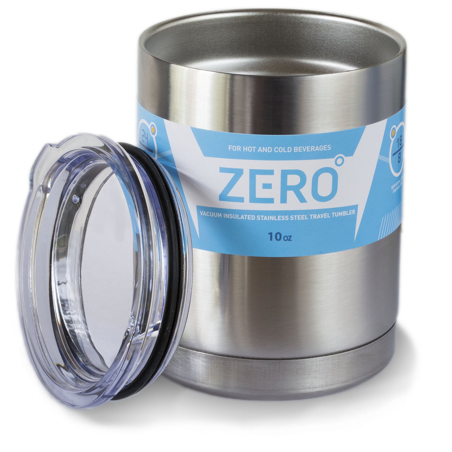 Zero Degree Stainless Steel Tumbler with Lid - 10oz Double Wall Vacuum Insulated Travel Mug for Hot & Cold Drinks | Keeps Coffee Hot for Hours | Perfect for Commuting, Office & Outdoor Adventures