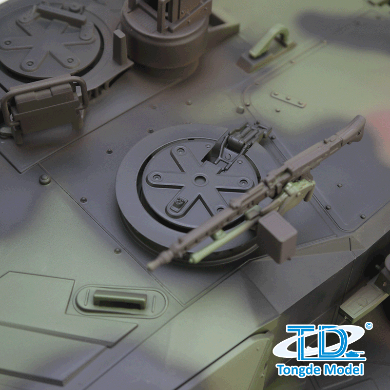 1/16 Tongde RC Battle Tank - German Leopard 2A7 Remote Control Military Panzer with 320° Rotation Barrel, Recoil & BB Shooting - DIY Hobby Model for Outdoor Play, War Simulation & Collectors