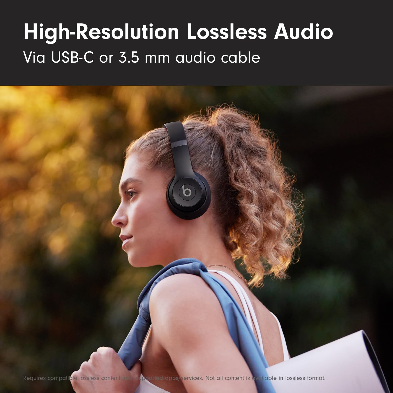 Beats Solo4 Wireless On-Ear Headphones with AppleCare+ (2 Years Coverage) - Matte Black - Premium Sound for Music, Gaming & Travel