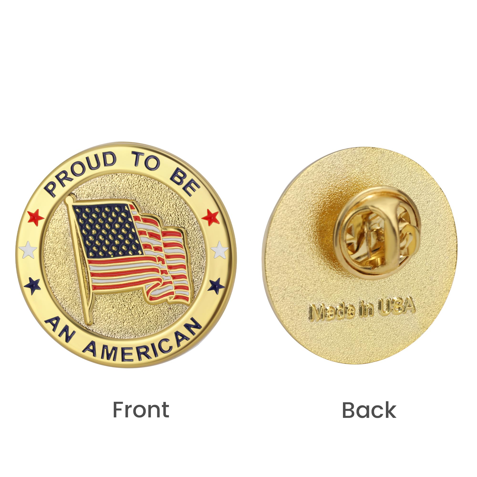 TONOS Exquisite American Flag Lapel Pin - Patriotic Stars and Stripes USA Flag Brooch for Men & Women | Perfect for Veterans Day, 4th of July, Political Events & Office Wear