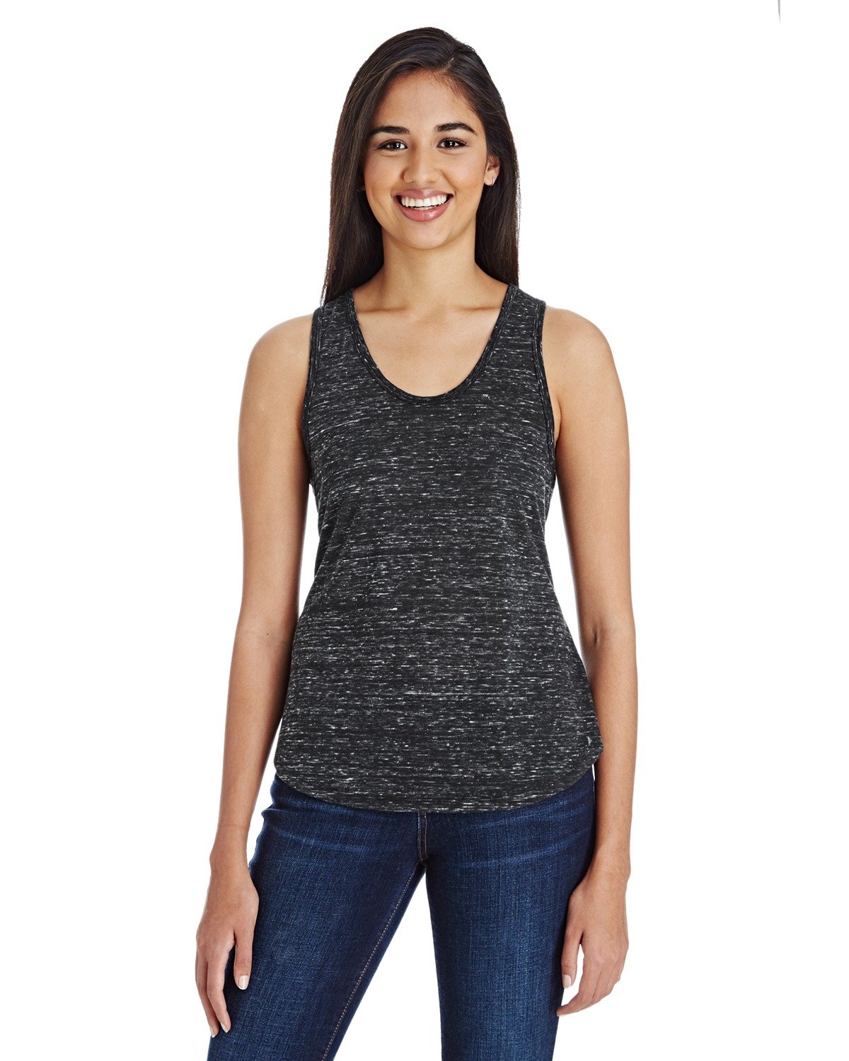Threadfast Apparel 204LT Women's Blizzard Jersey Racer Tank Top - Breathable Workout Shirt for Running, Yoga & Gym Training
