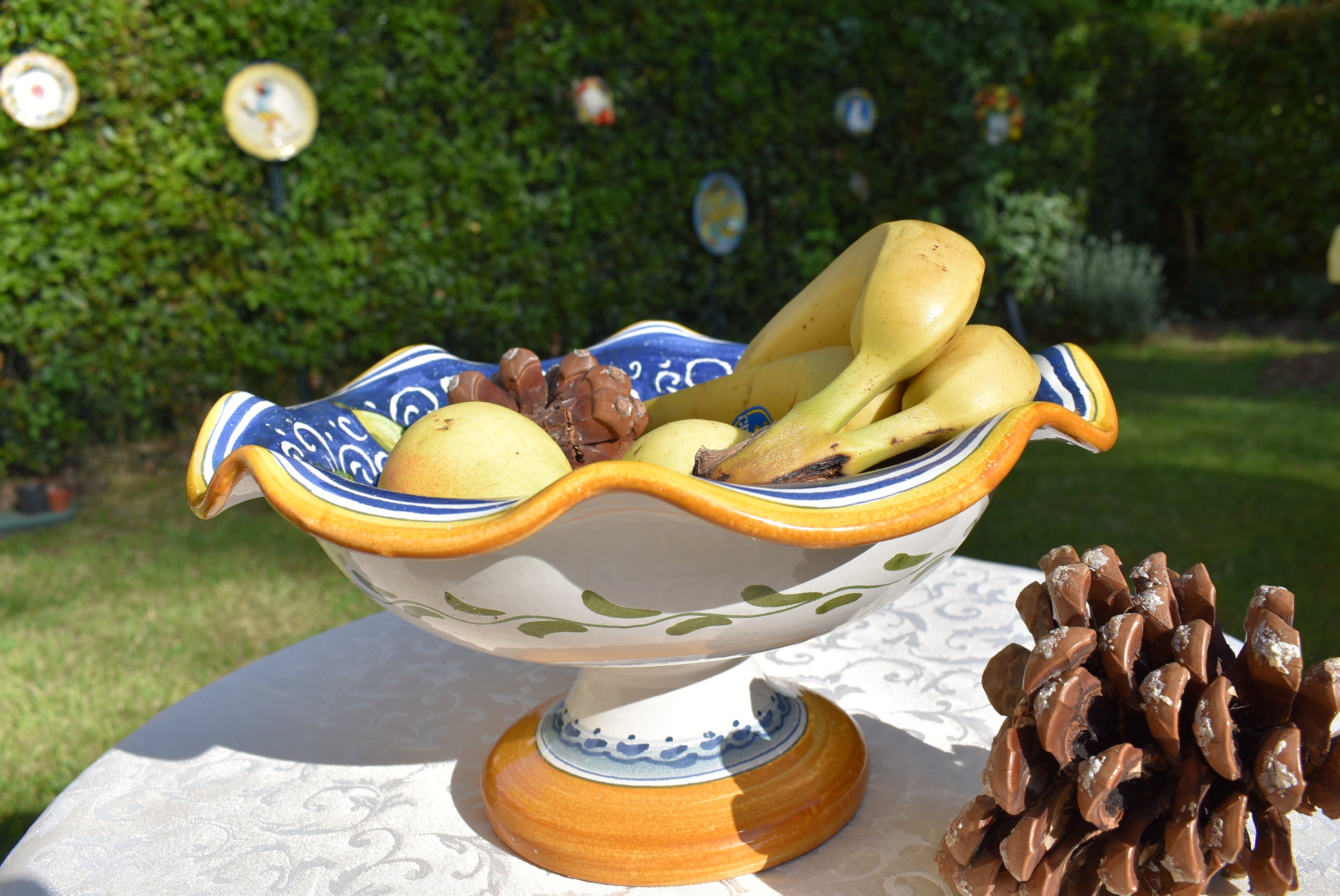 Ceramic Table Centerpiece - Elegant Handmade Ceramic Bowl for Dining Table Decor, Wedding, Party & Home Decoration