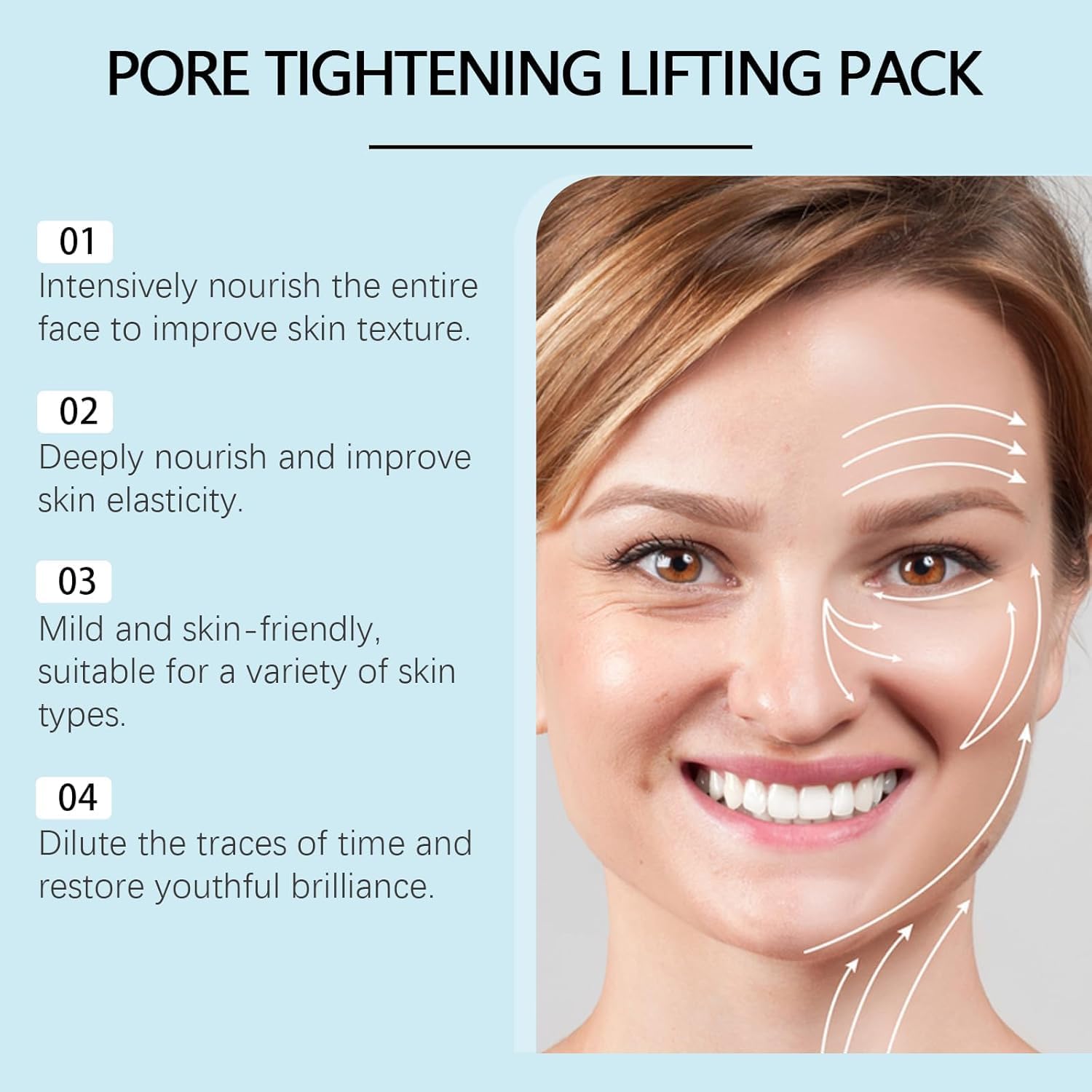 Zombie Face Mask - Hydrating & Firming Skin Care Mask for Pore Tightening & Lifting, Includes Mask Brush (1 Box of 8 Sheets) - Perfect for Halloween Costumes, Spa Nights, and Skin Rejuvenation Treatments