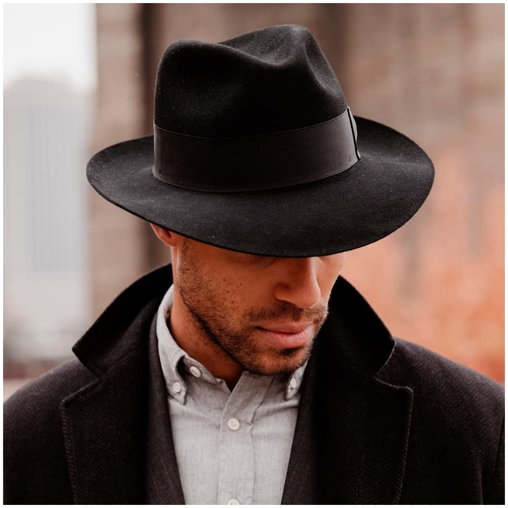 Stetson Men's Temple Hat - Classic Western Cowboy Hat for Men, Durable Felt Hat with Brim for Outdoor, Rodeo, and Country Style Fashion