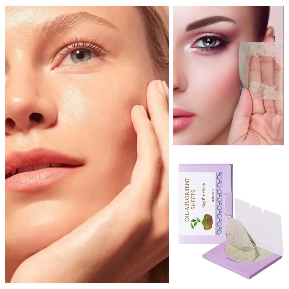 100 Sheets Oil Absorbing Blotting Paper for Oily & Combination Skin | Pureology Soft Facial Tissues | Shine Control for Makeup Touch-Ups & On-the-Go Use