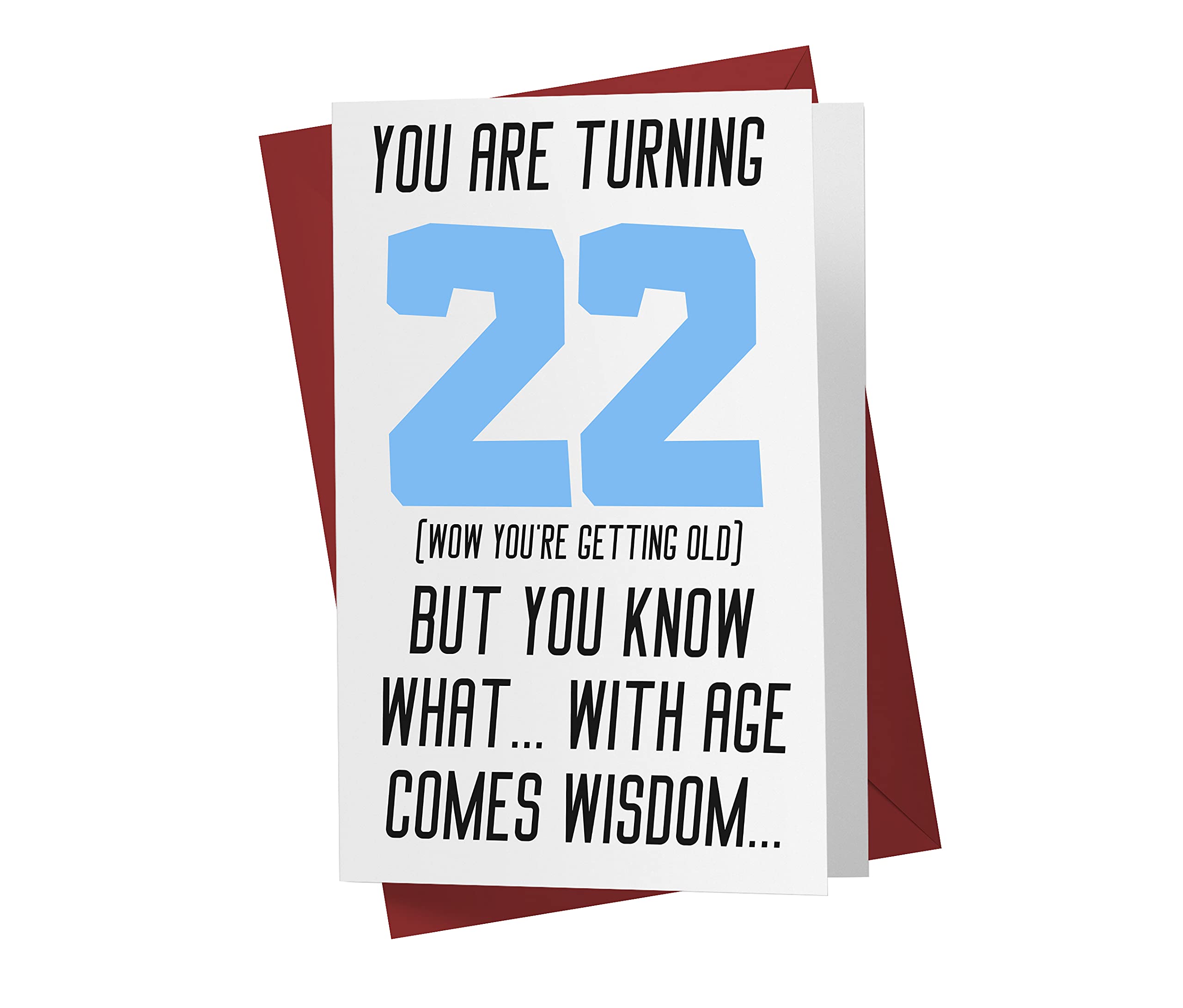 22nd Birthday Cards for Women - Funny Rude Sarcastic Cards for Girlfriend, Sister, Mom & Wife | Perfect for 22nd Birthday Parties & Prank Gifts