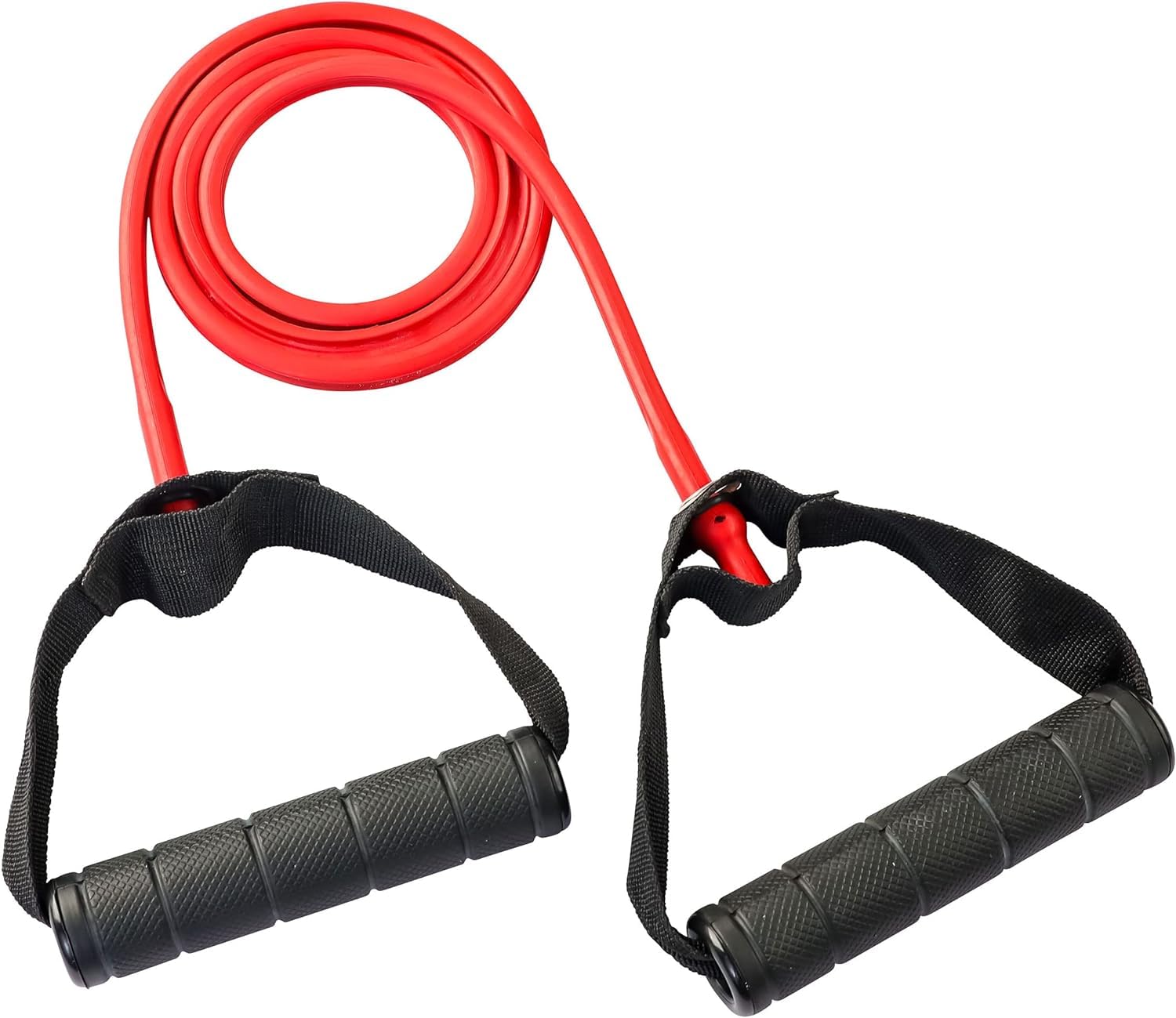 Body-Solid Medium Resistance Exercise Bands with Comfort Grip Handles - Durable Workout Tubes for Home Gym, Beachbody Fitness & Full-Body Training - Perfect for Strength Training, Physical Therapy & Outdoor Workouts