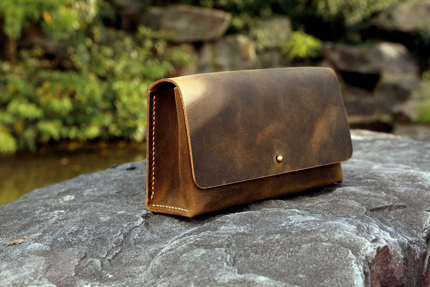 Handmade Leather MacBook Charger Case Bag for MacBook Pro - Premium Laptop Accessories Organizer (MC05PB) - Perfect for Travel, Office & Daily Commute