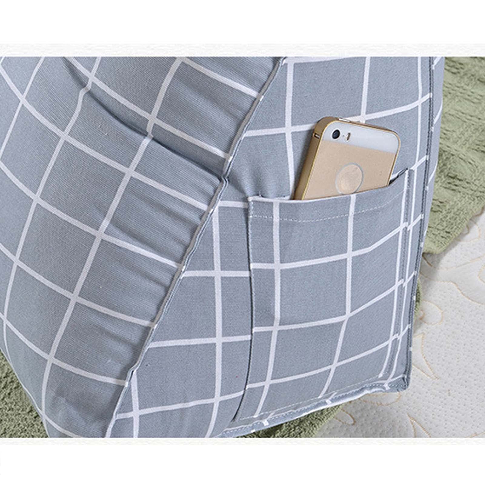 Triangular Reading Pillow 79x8x20in - Wedge Pillow for Bed with Zipper, Adjustable Back Support & Lumbar Cushion - Perfect for Reading in Bed, Watching TV, or Relaxing on Day Beds and Bunk Beds