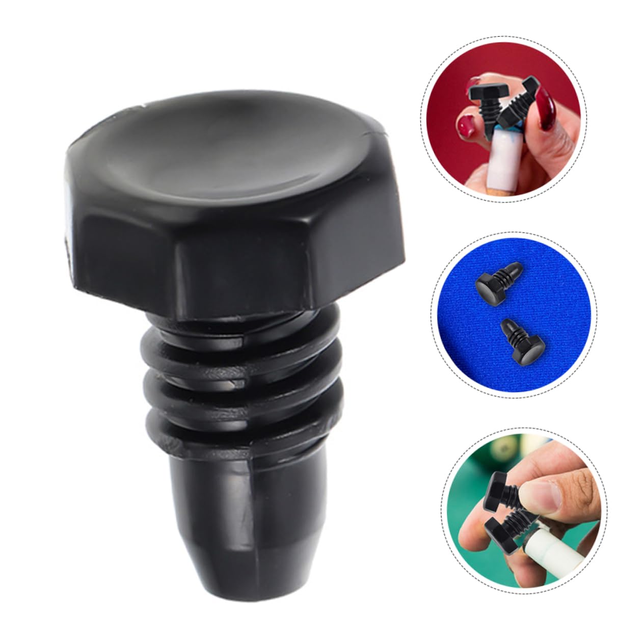 KITANDOVE 10 Pack Billiard Cue Stick Bottom Plugs - Durable Snooker Cue End Covers for Pool Cue Stick Protection - Perfect for Home Game Rooms and Professional Pool Halls