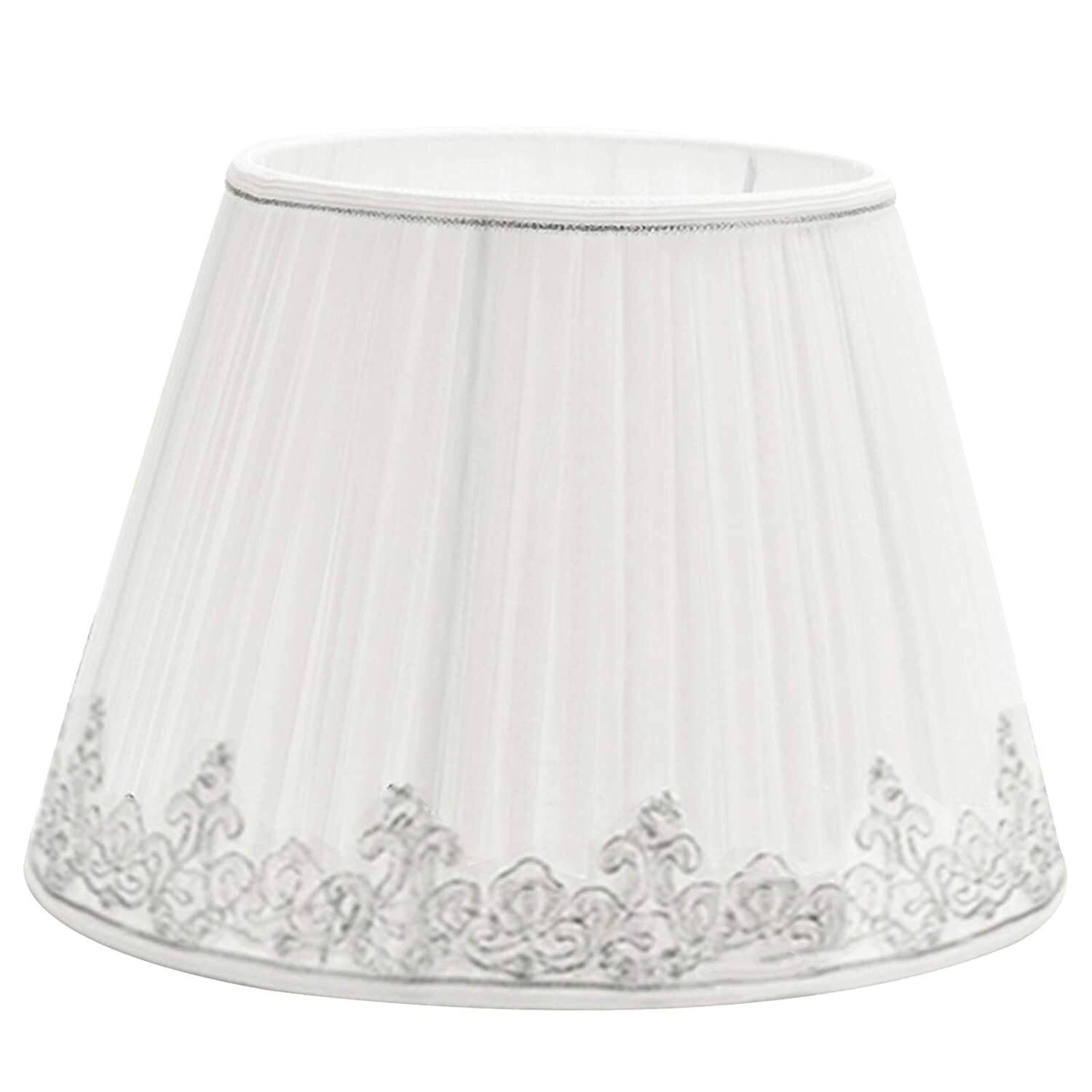 ZYuan Fabric Pleated Lampshade - White 20x21x30cm Table Lamp, Wall Lamp & Floor Lamp Shade for Bedroom, Living Room & Corridor Lighting | Elegant Home Decor & Ambient Lighting Solution
