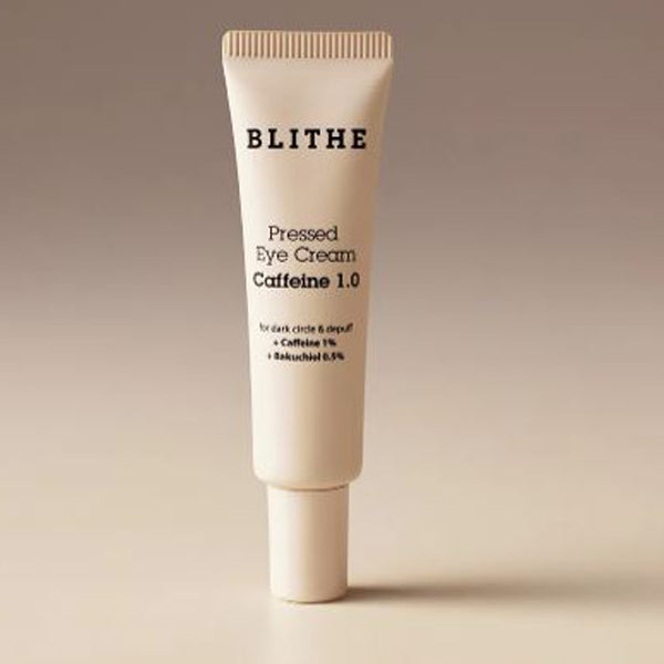 BLITHE Pressed Eye Cream with Caffeine 1.0 - 20ml Dark Circle & Puffiness Treatment - Hydrating & Anti-Aging Eye Care for Day & Night Use