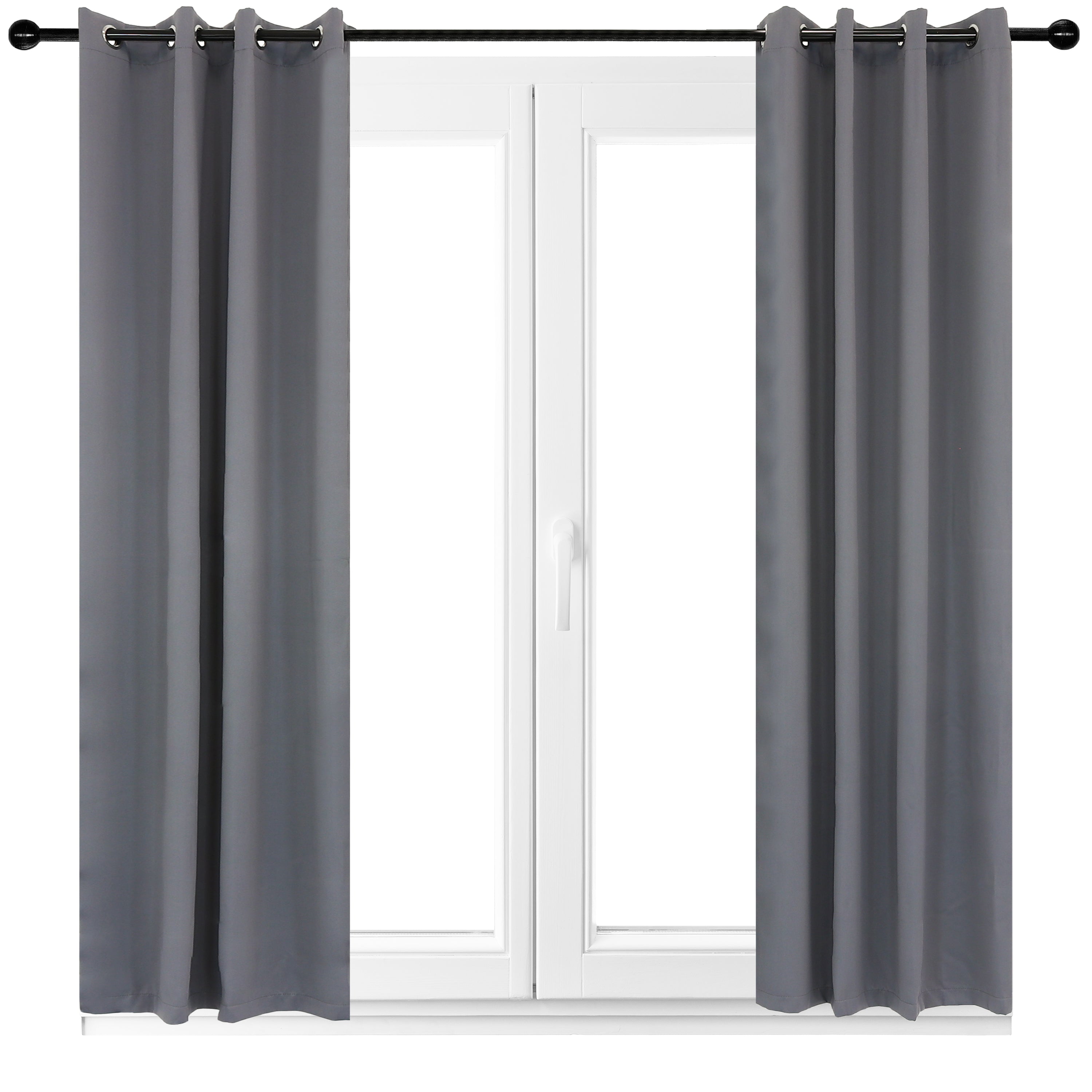 Blackout Curtain Panels with Grommet Top for Bedroom & Living Room - Sun Blocking Thermal Insulated Drapes by Sunnydaze Outdoor - Perfect for Home, Office, and Nursery