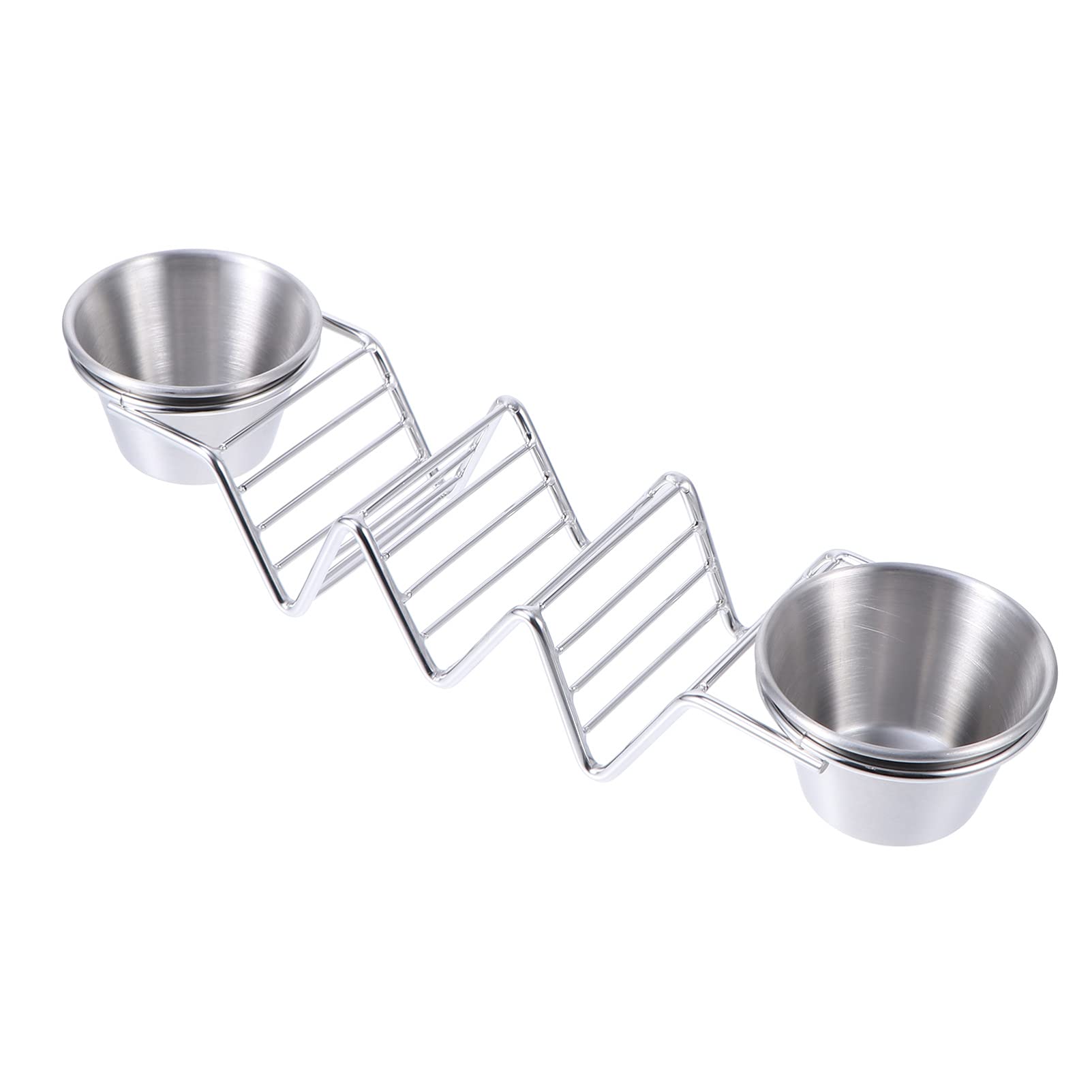Stainless Steel Taco Holder Stand - 1pc Metal Crepe & Taco Rack for Mexican Pancakes, Pizza Pie Display - Durable Wave Design for Home Kitchen & Party Serving