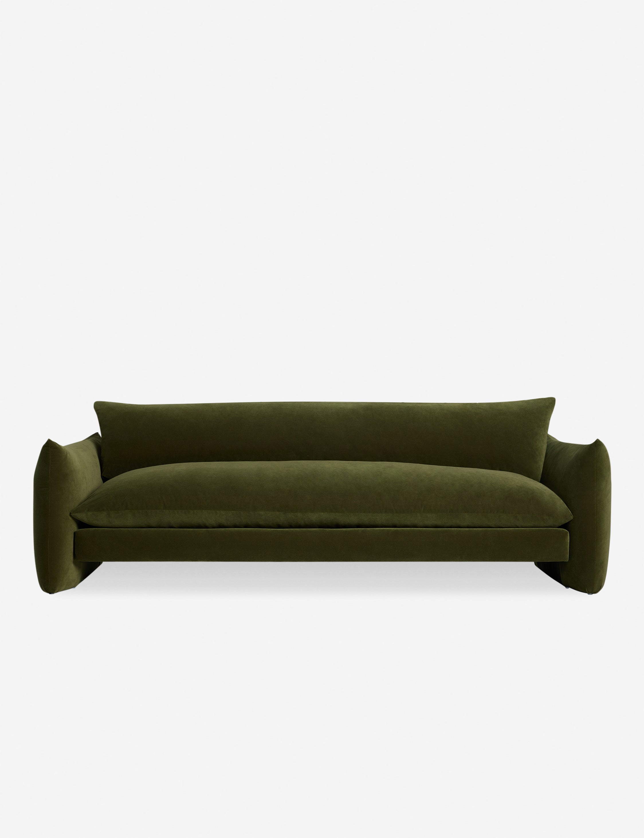 Luxury Loden Velvet Sofa - Modern Banks Sofa for Living Room, Lounge & Home Decor - Comfortable & Stylish Furniture for Relaxation & Entertaining