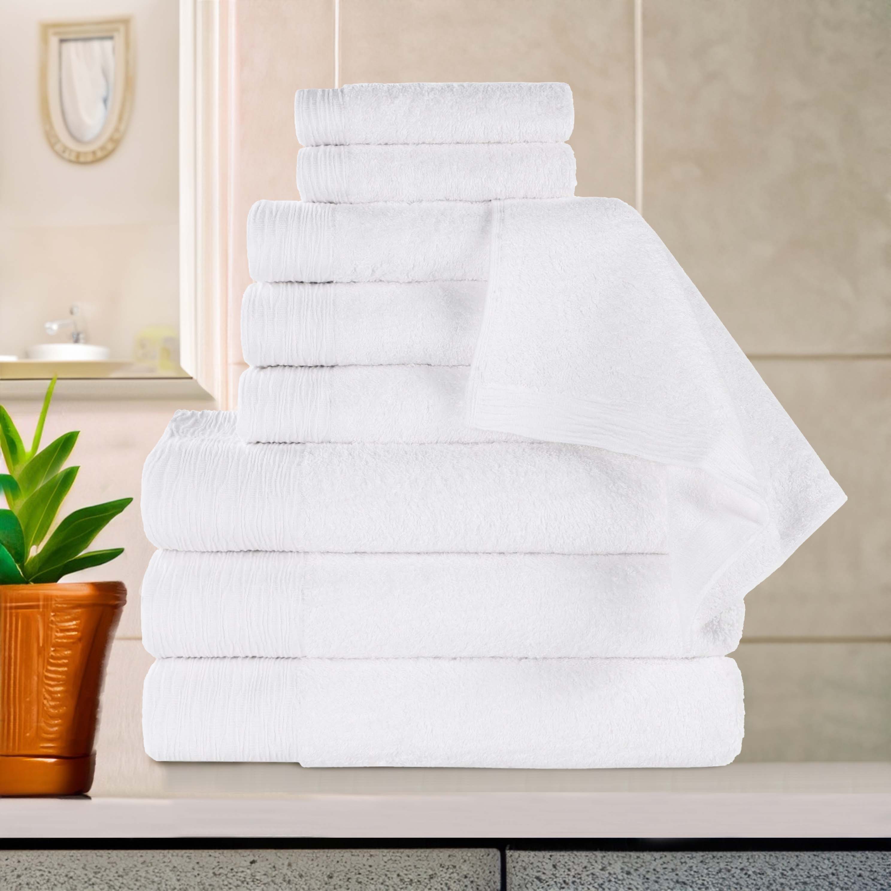 Bamboo Rayon 9-Piece Towel Set - Ultra Soft, Eco-Friendly & Fluffy - Perfect for Bath, Spa & Guest Use
