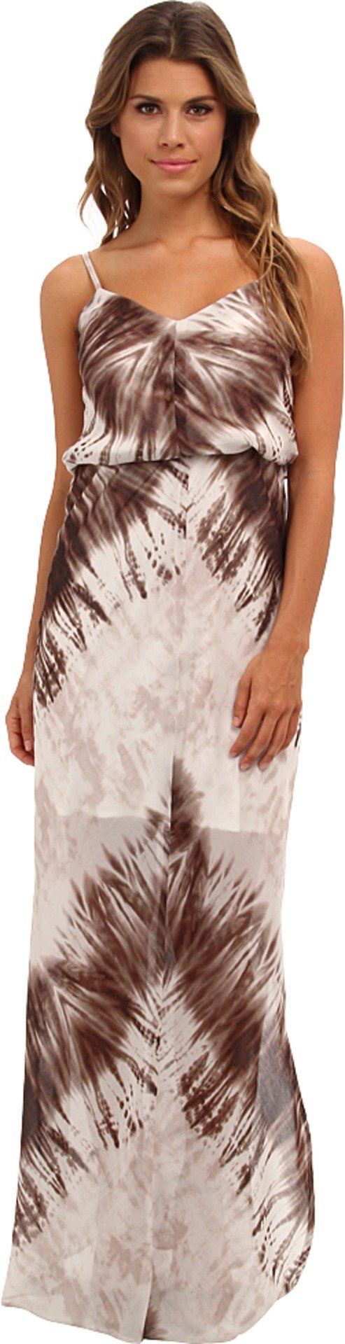 Vince Camuto Women's Printed Blouson Maxi Dress - Floral Summer Long Dress for Beach, Wedding & Vacation | Plus Size & Petite Options Available