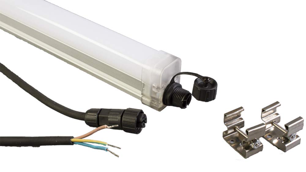 2 Pack 4FT Waterproof 30W TRIPROOF LED Light Tubes - Durable Outdoor Lighting for Parking Lots, Car Washes, Garages & Commercial Use