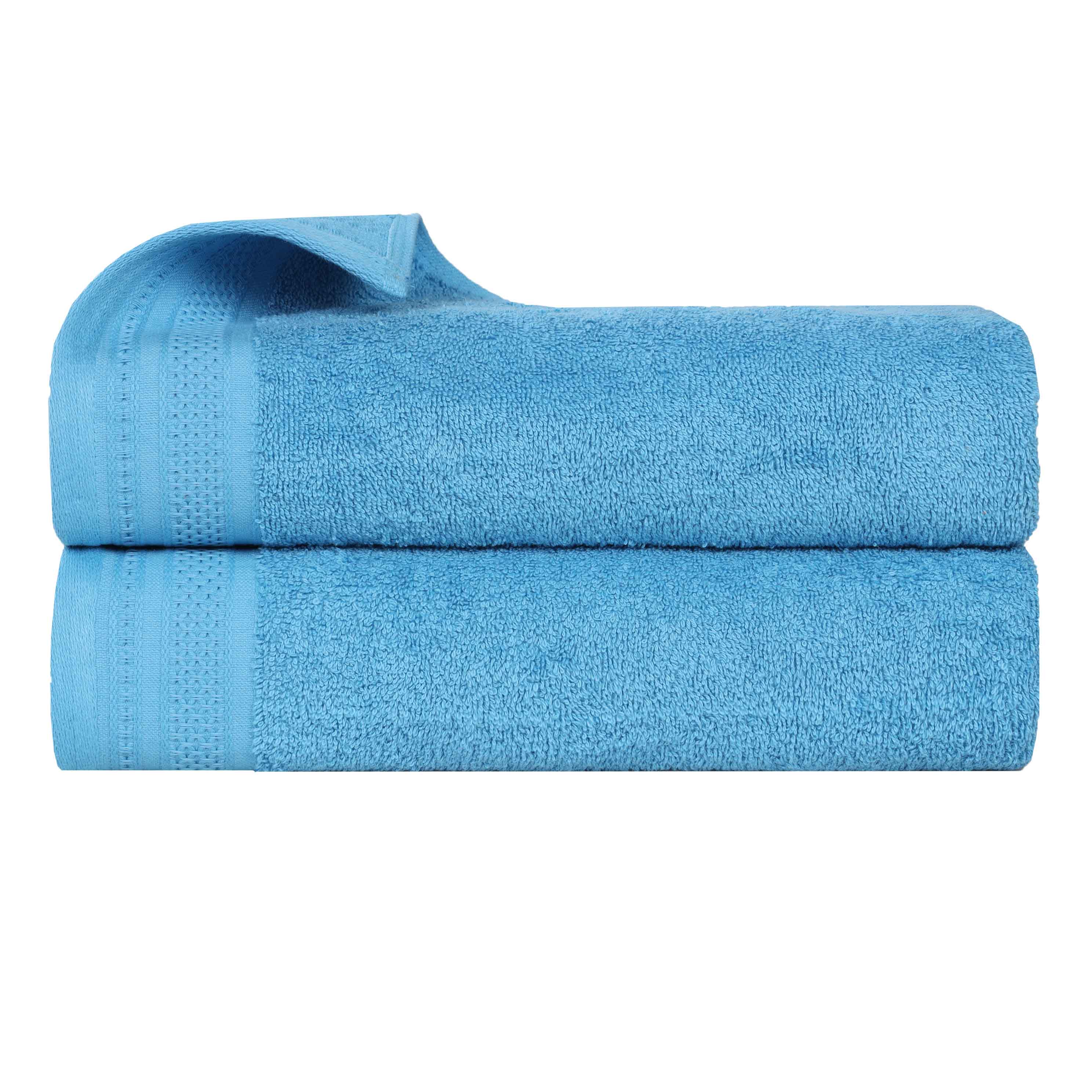 Premium Honeycomb Waffle Weave Cotton Bath Towels - Ultra Soft & Absorbent Luxury Bath Sheets Set of 2 for Spa, Hotel & Home Bathroom Use