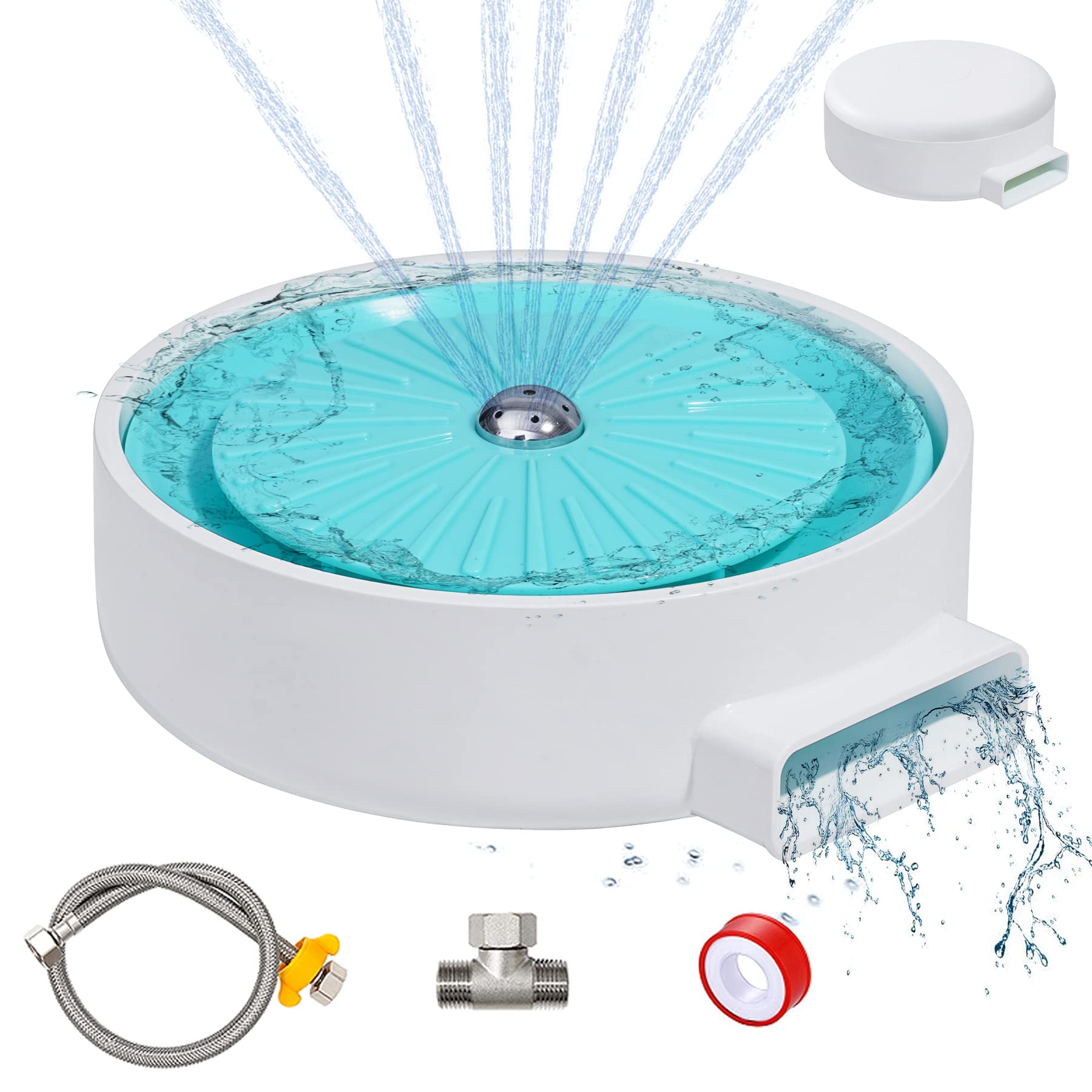 Premium Glass Rinser for Kitchen Sinks - Shatterproof Bottle & Cup Washer Attachment, Bar Faucet Accessory (Blue) | Perfect for Home Bars, Restaurants & Dishwashing Stations