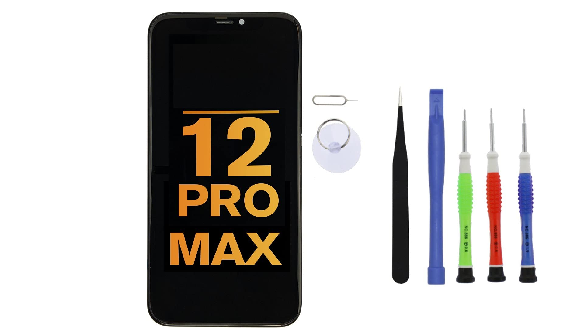 Original iPhone 12 Pro Max LCD Screen Replacement Kit - Touch Screen Digitizer Assembly with Lifetime Warranty | Captain Mobile Parts | Perfect for DIY Repairs & Professional Phone Fixes