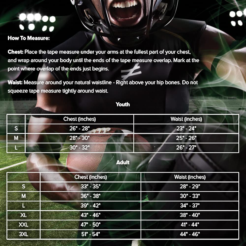 Unequal Youth Invincible 4Pad Sleeveless Shirt - Breathable Protective Compression Top for Football, Baseball & Lacrosse - Ideal for Training & Sports Performance