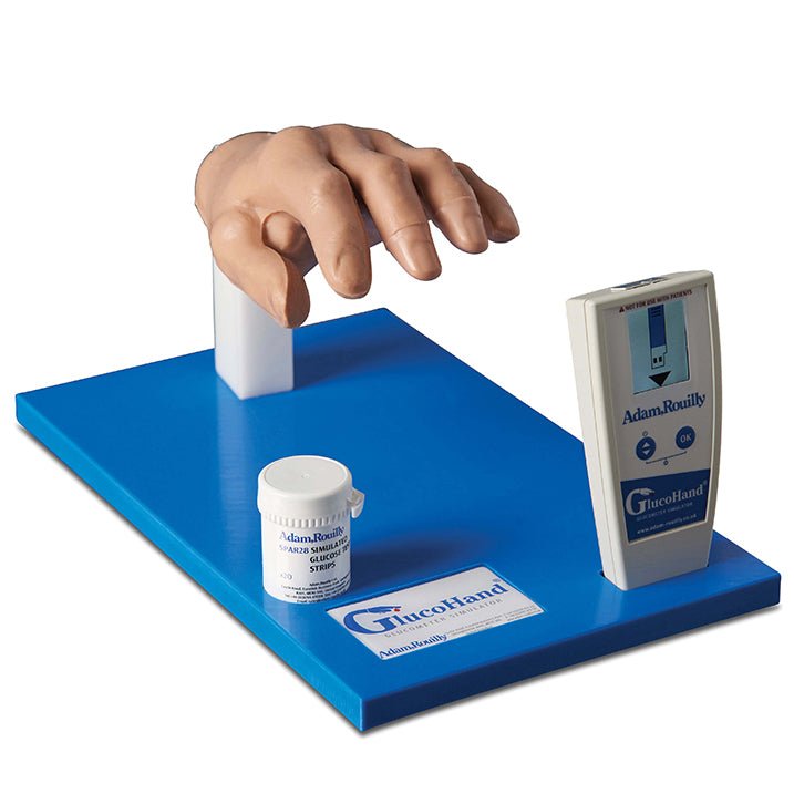 GlucoHand® Digital Blood Glucose Monitor Simulator Kit - Accurate Diabetes Testing for Home & Travel Use