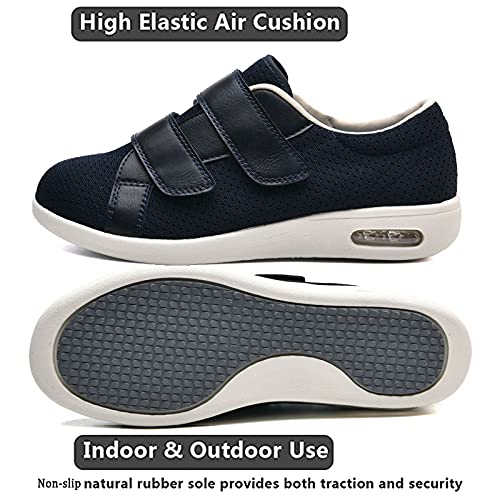 **JBTNBX Men's Wide Width Adjustable Lightweight Walking Shoes for Edema & Diabetic Comfort - Indoor/Outdoor Sneakers for Elderly Men - Perfect for Daily Walks, Travel & Casual Wear**