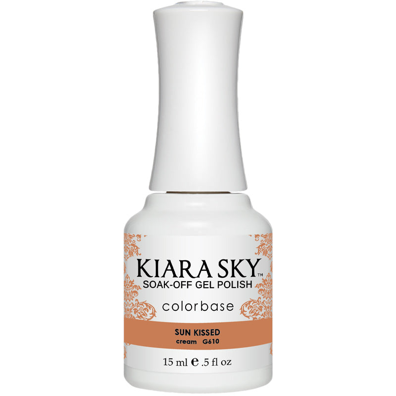 Gel Polish G610 Sun Kissed - Long Lasting UV LED Nail Polish for Salon & Home Manicures - Perfect for Summer Nails, Bridal Parties & Special Occasions