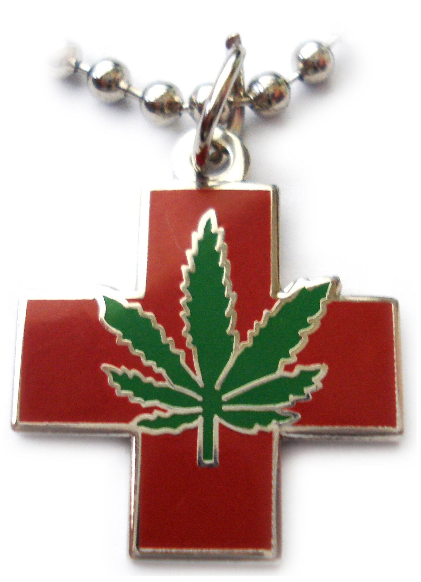 Legal Hemp Pendant Necklace with Ball Chain - Medical Marijuana & Cannabis Jewelry for Weed Enthusiasts - Perfect for 420 Events, Festivals, and Everyday Wear