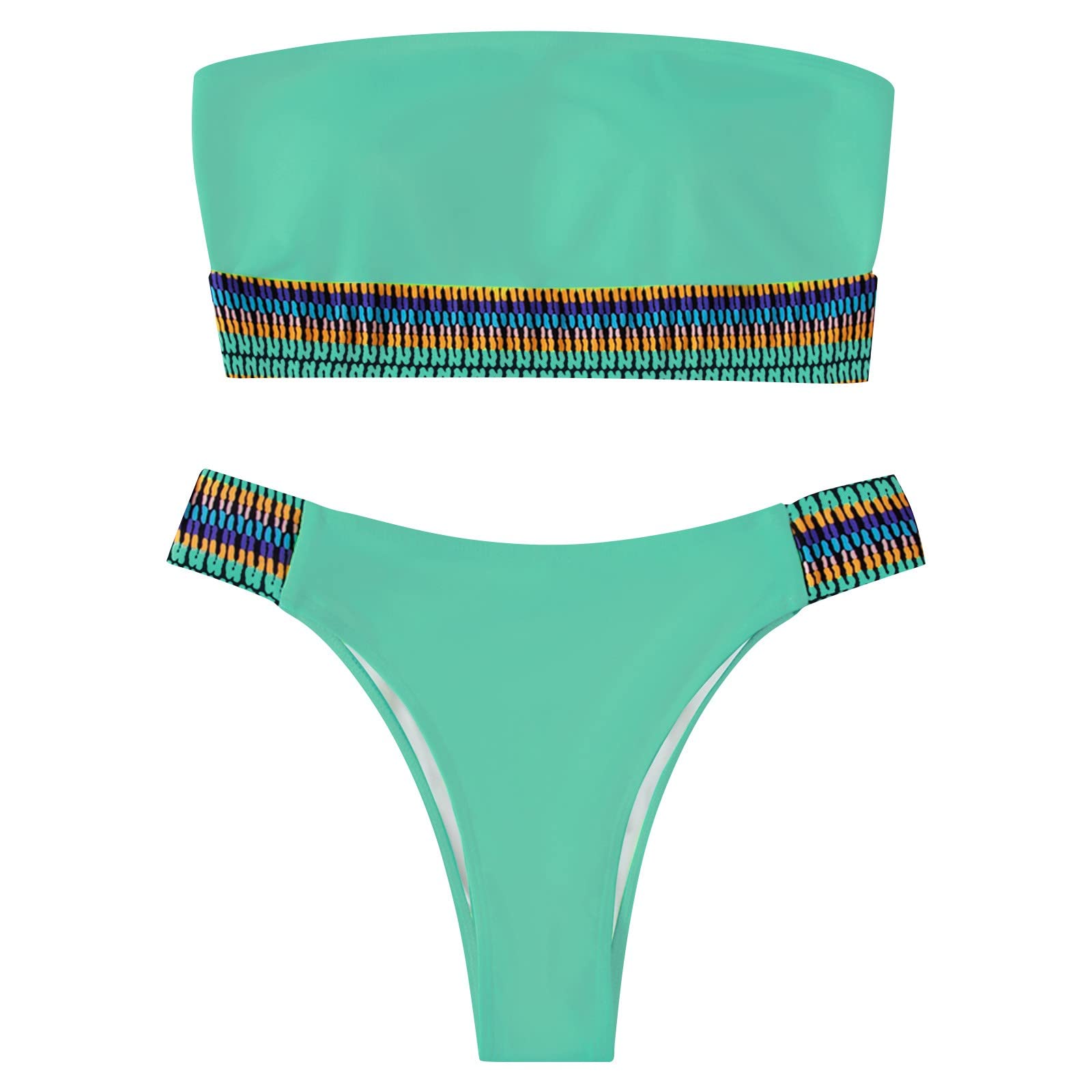 Women's Water Aerobics Swimsuits - Brazilian Lace Bikini Set with Push-Up Bandage Design for Swimming, Beach & Pool Activities | Comfortable Ladies Swimwear for Water Exercise & Summer Vacations